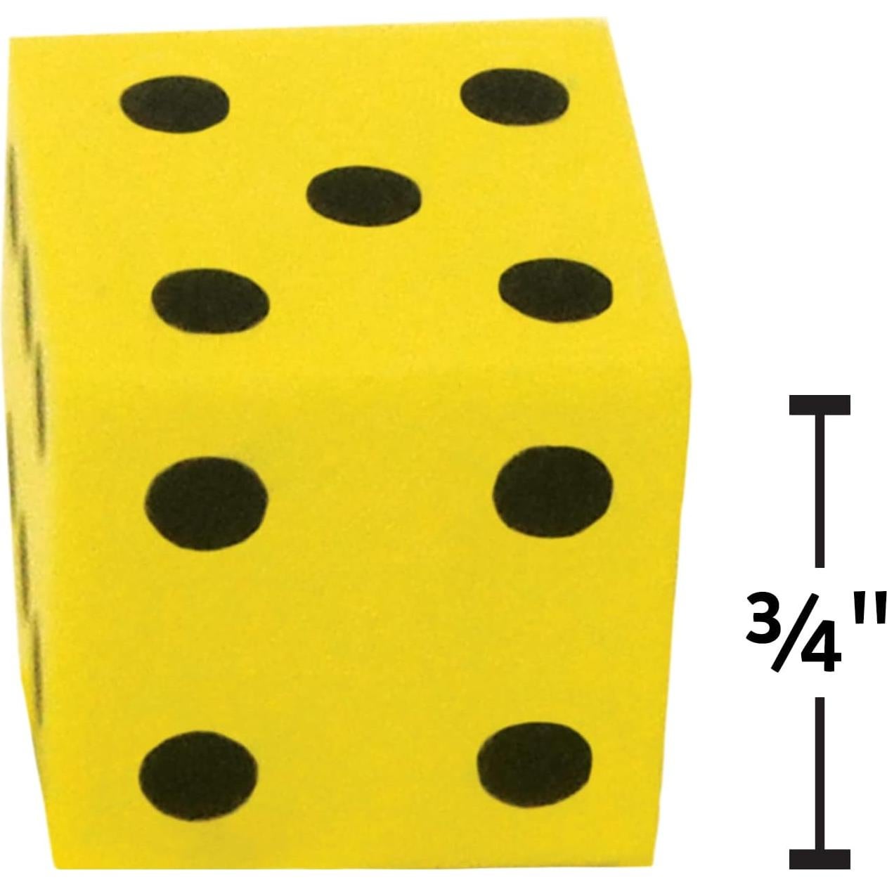 Dados Tradicionales de Espuma TCR20603 - 20 Piezas Amarillo