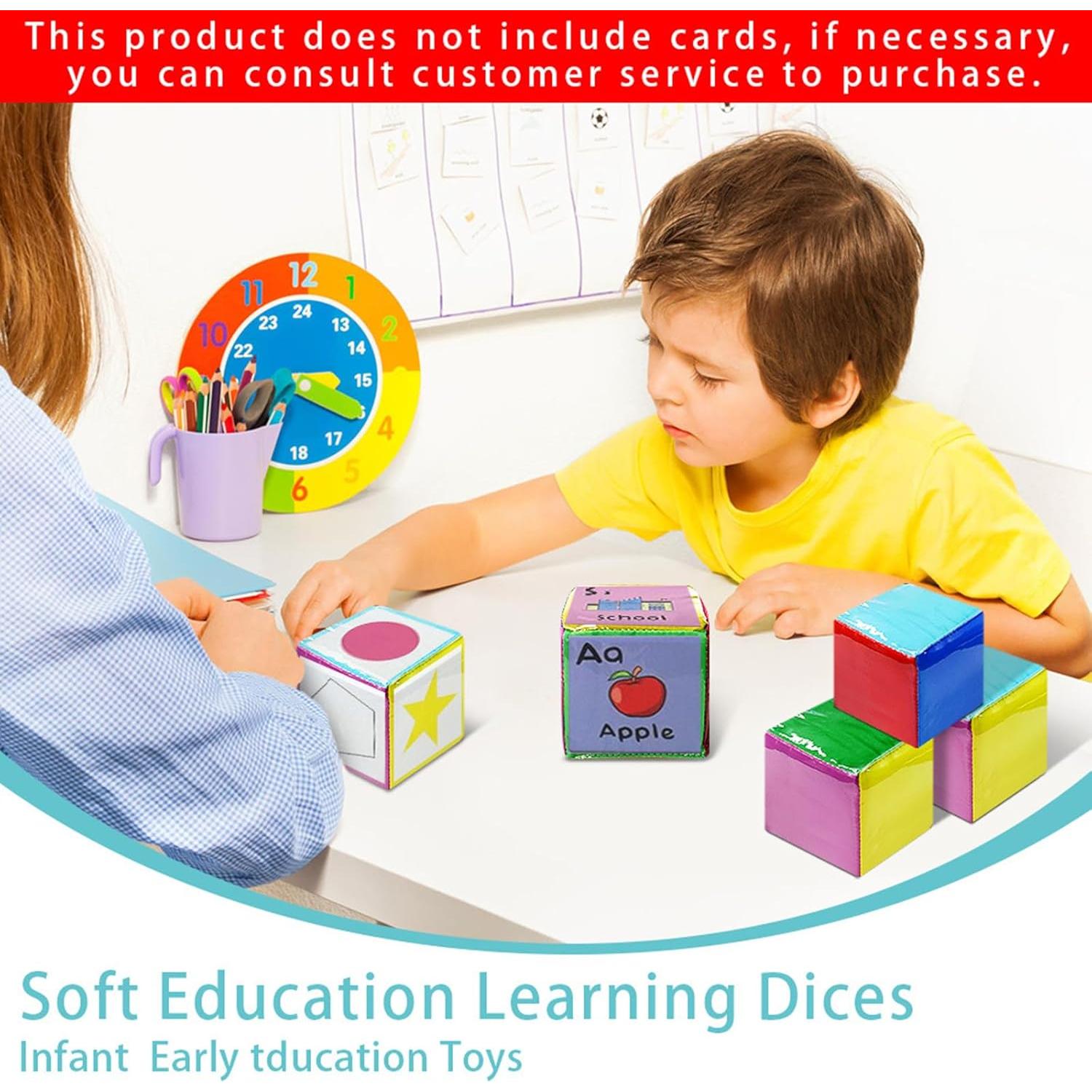 Dados de Aprendizaje Suaves 10 cm - Juego Educativo Thereisno