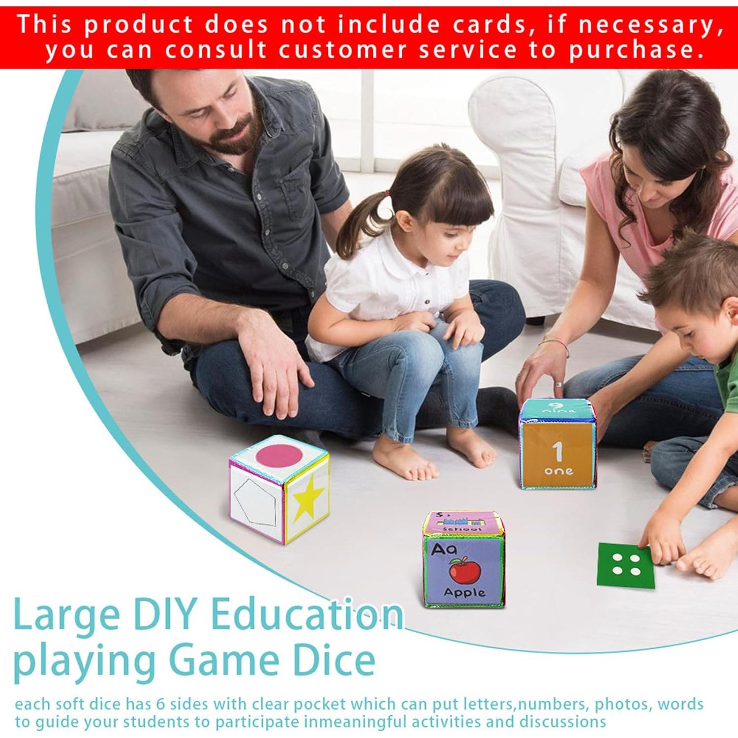 Dados de Aprendizaje Suaves 10 cm - Juego Educativo Thereisno
