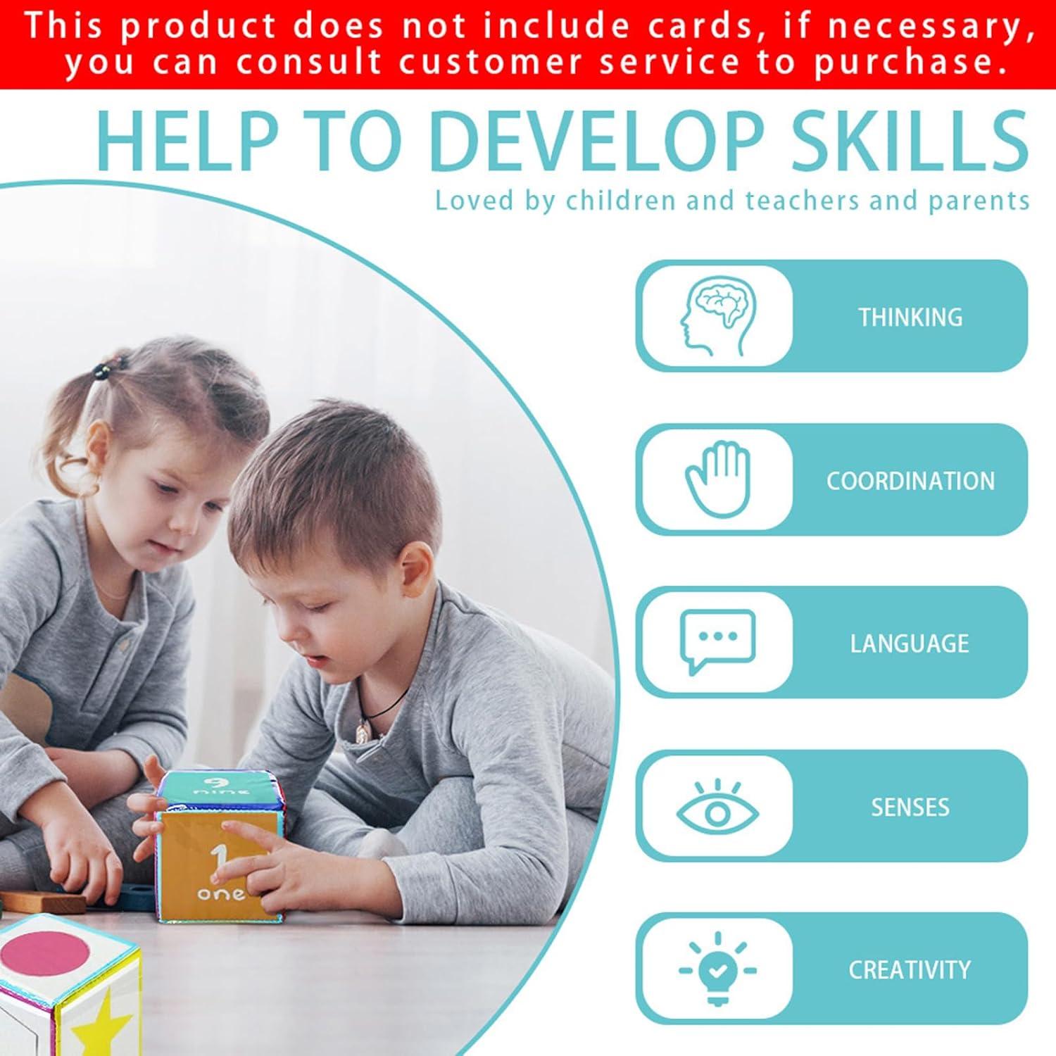 Dados de Aprendizaje Suaves 10 cm - Juego Educativo Thereisno