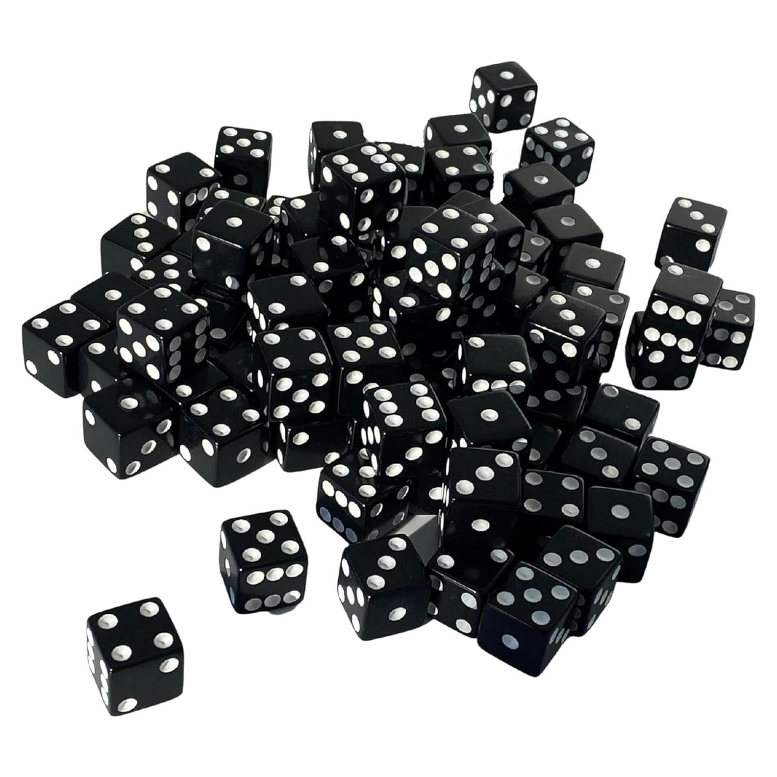 Dados Estándar 16 mm Mr. Chips Negros - Paquete de 100