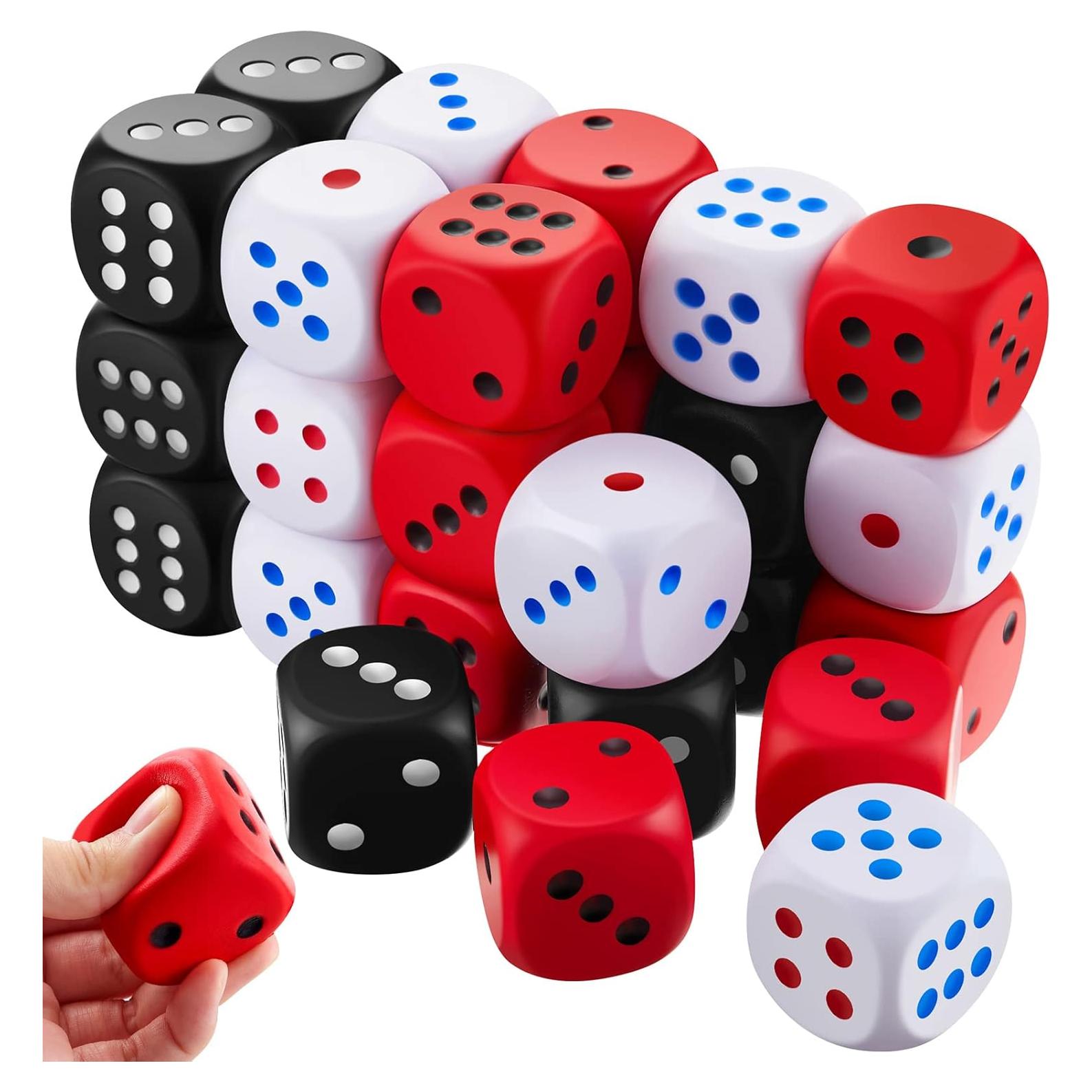 Dados de Espuma para Estrés Meooeck 30 Pcs 4.19 cm Colores