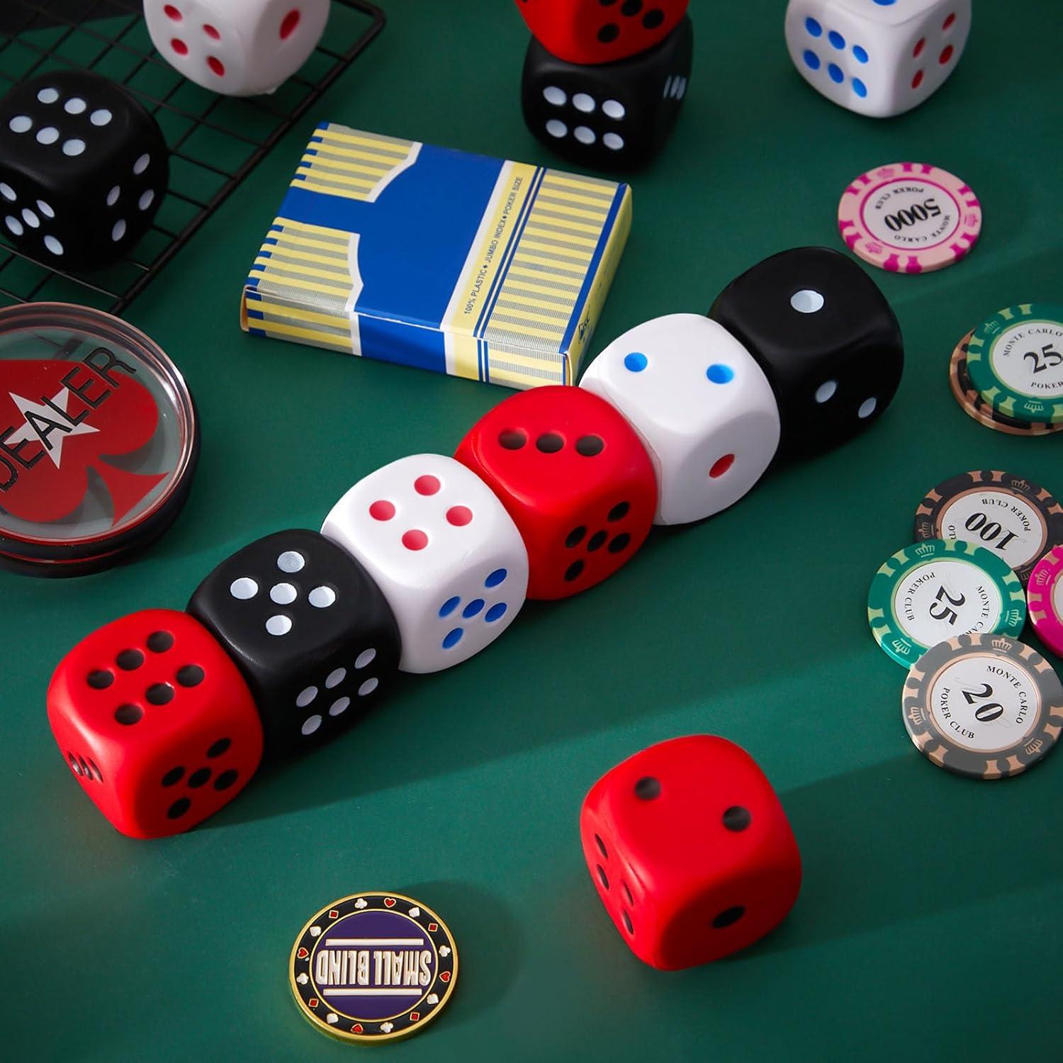 Dados de Espuma para Estrés Meooeck 30 Pcs 4.19 cm Colores