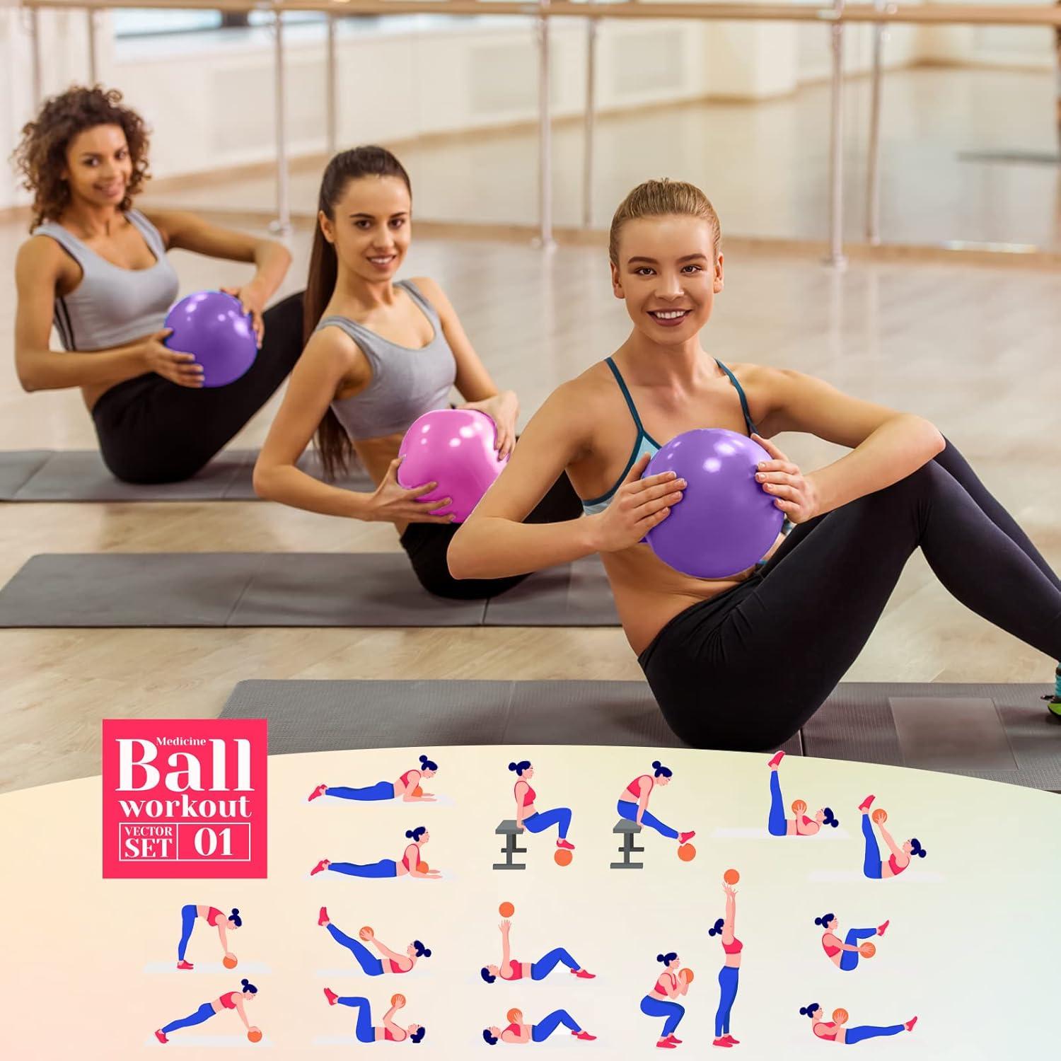 Pelotas de Ejercicio Aoriher 10 Piezas 25 cm PVC Rosa Púrpura