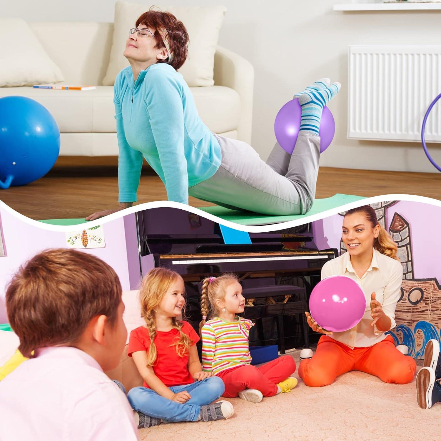 Pelotas de Ejercicio Aoriher 10 Piezas 25 cm PVC Rosa Púrpura