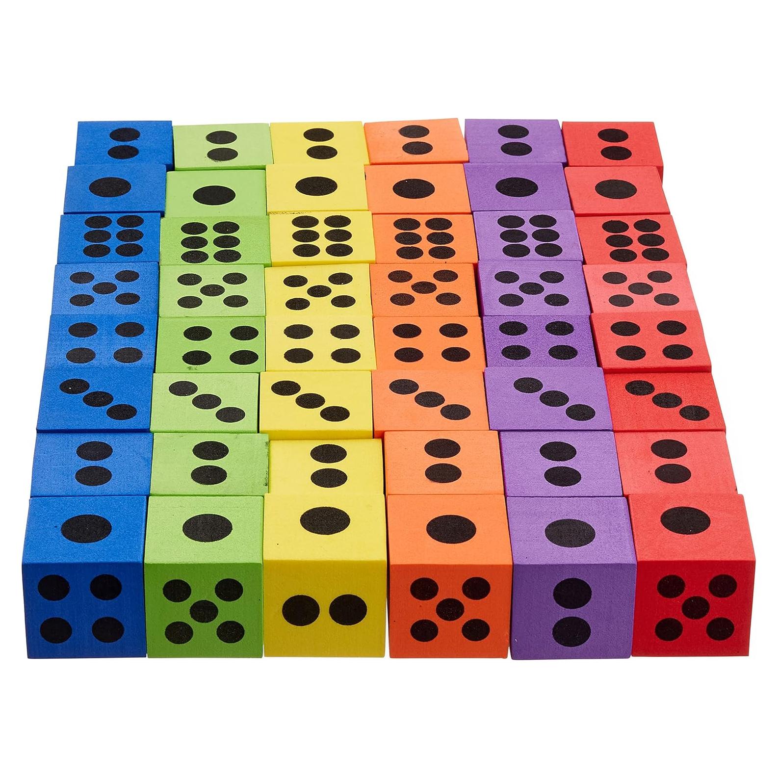 Dados de Espuma Jumbo EL TWIDDLERS 3.81 cm - Coloridos y Educativos