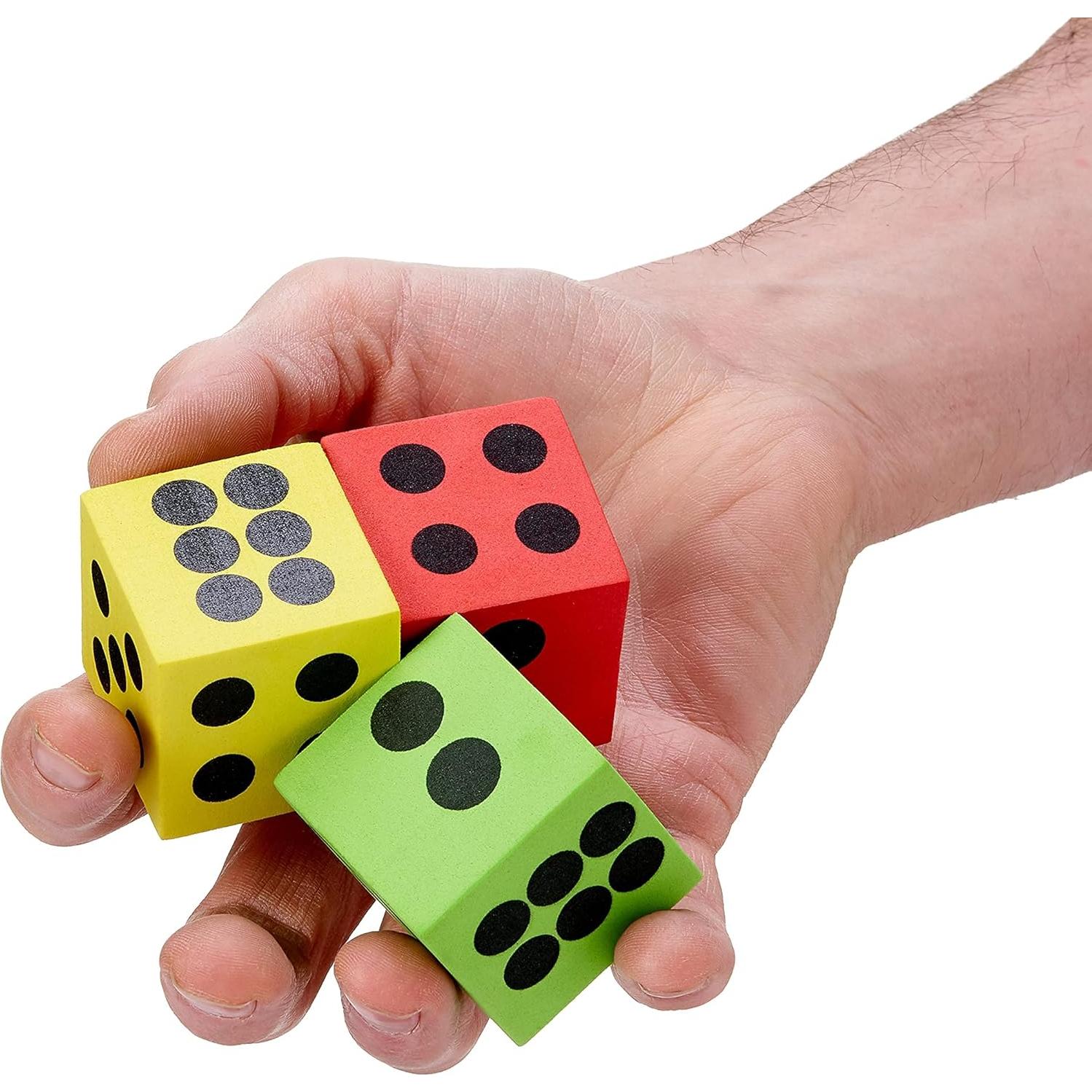 Dados de Espuma Jumbo EL TWIDDLERS 3.81 cm - Coloridos y Educativos