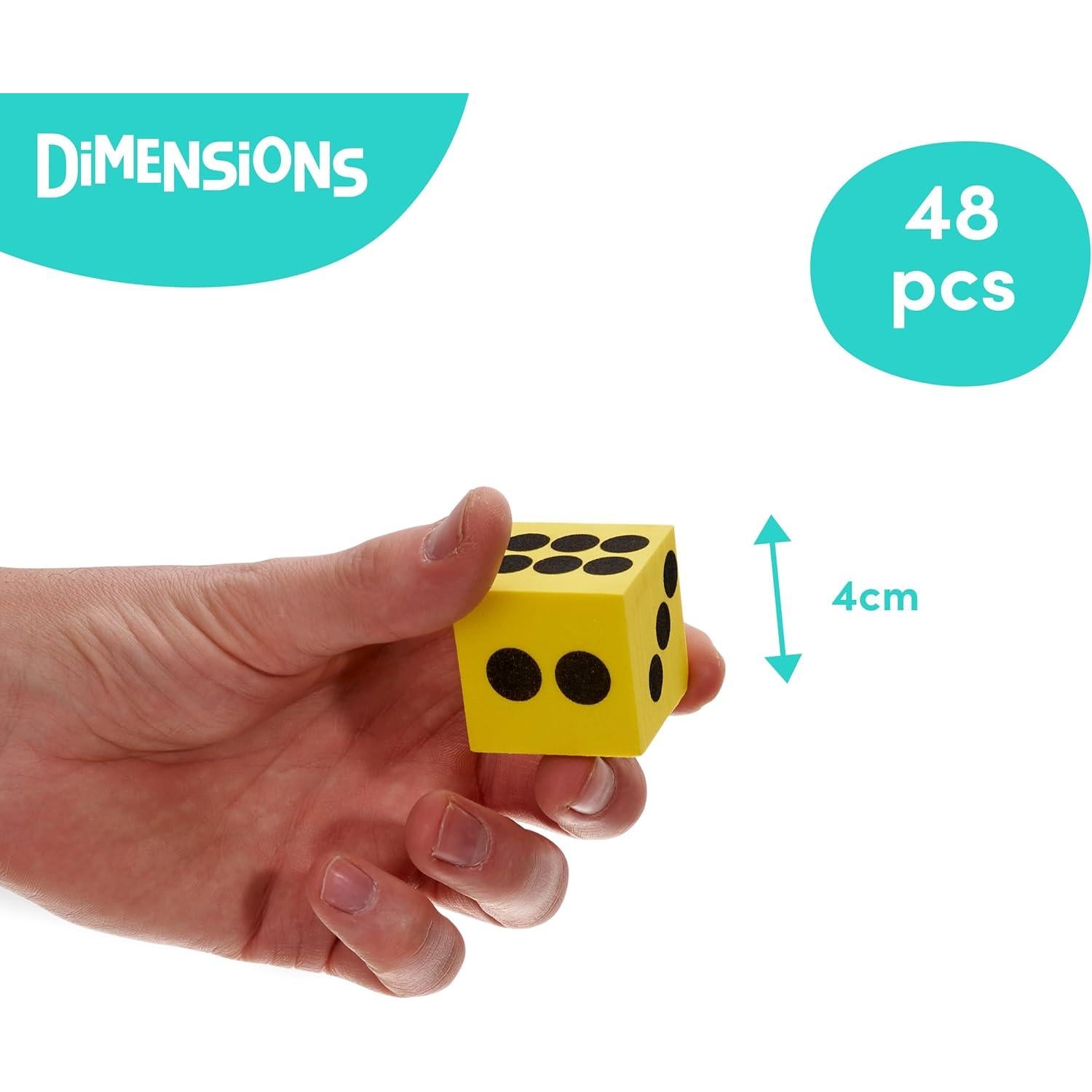 Dados de Espuma Jumbo EL TWIDDLERS 3.81 cm - Coloridos y Educativos