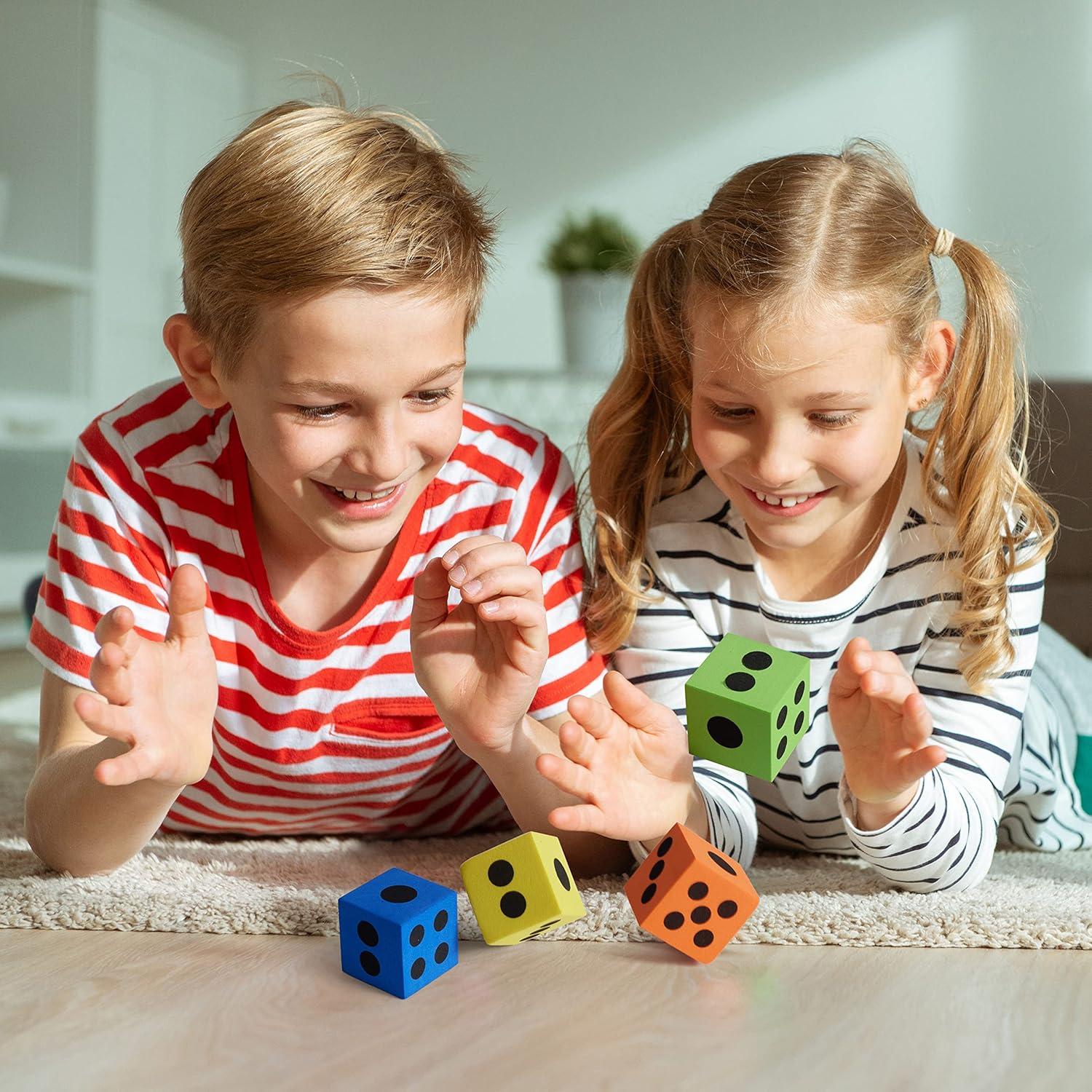 Dados de Espuma Jumbo EL TWIDDLERS 3.81 cm - Coloridos y Educativos