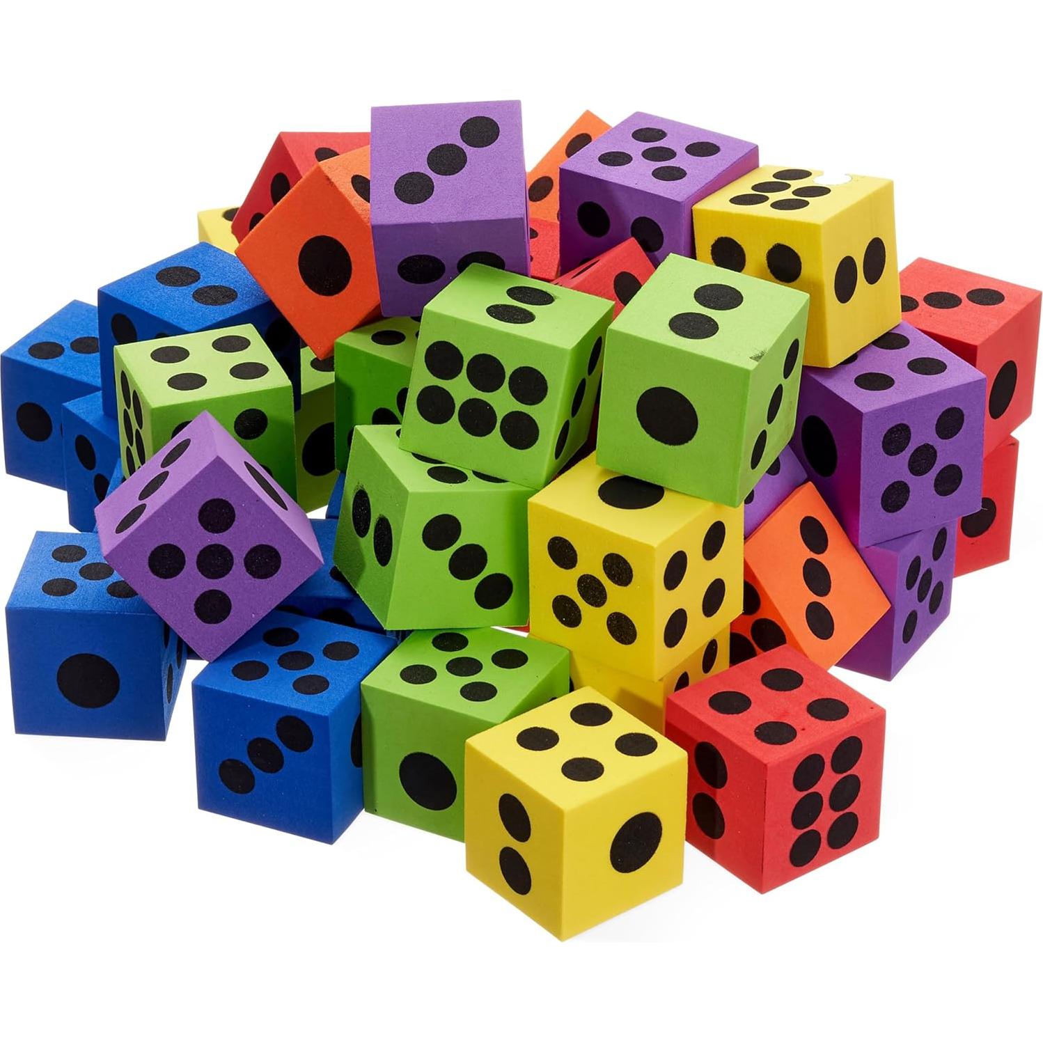 Dados de Espuma Jumbo EL TWIDDLERS 3.81 cm - Coloridos y Educativos