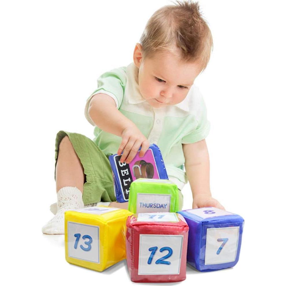 Dados de Juego de Espuma Suave Eamay - Set de 4 Cubos Educativos