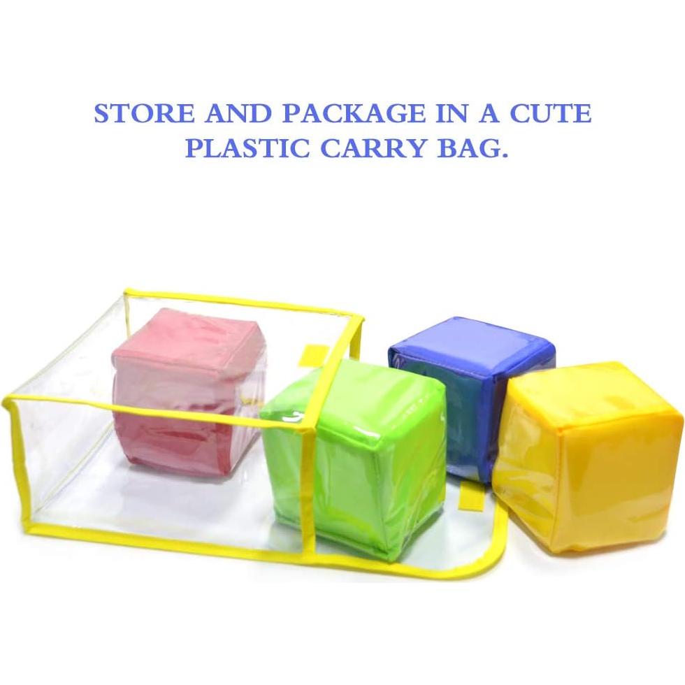 Dados de Juego de Espuma Suave Eamay - Set de 4 Cubos Educativos