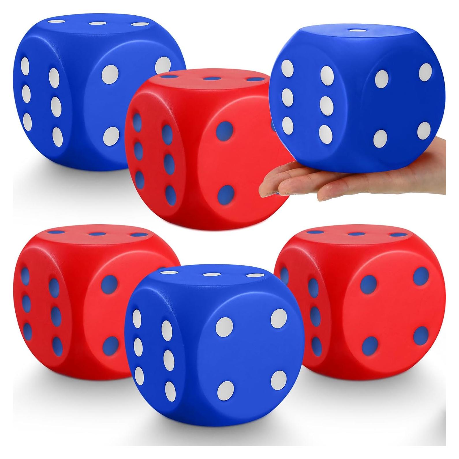 Dados de Espuma Jumbo Simgoing 10 cm - 6 Pcs Alivio Estrés