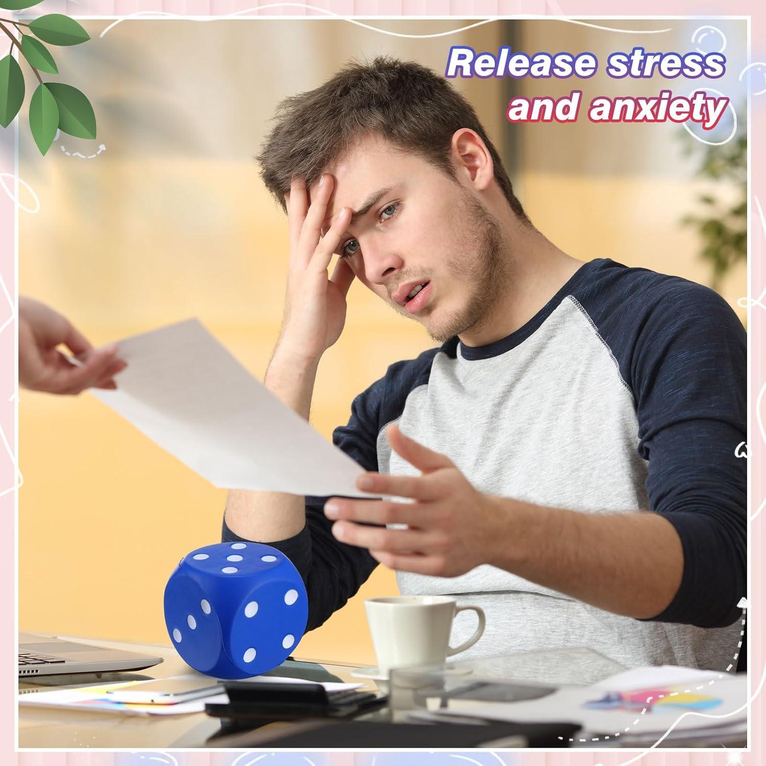 Dados de Espuma Jumbo Simgoing 10 cm - 6 Pcs Alivio Estrés