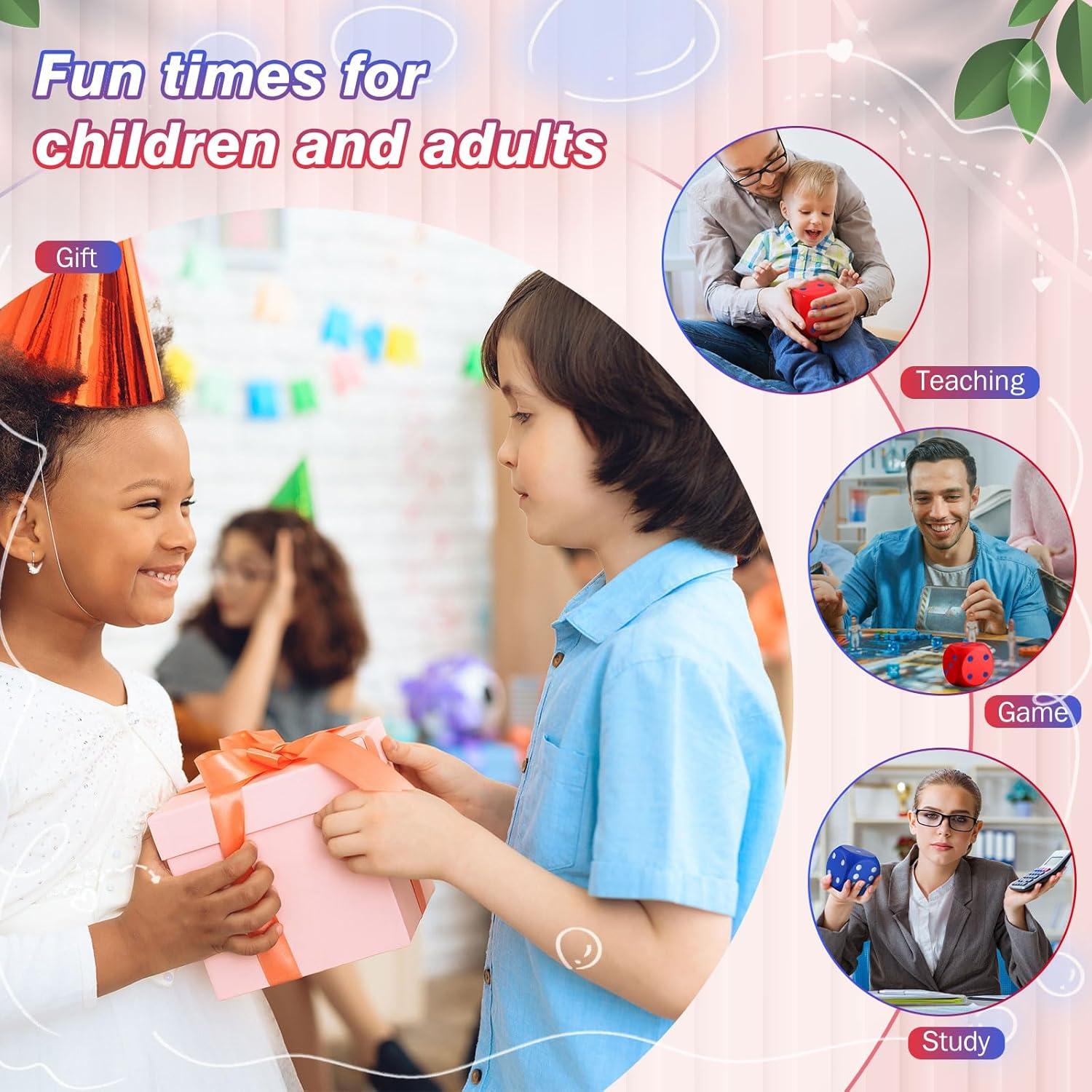 Dados de Espuma Jumbo Simgoing 10 cm - 6 Pcs Alivio Estrés