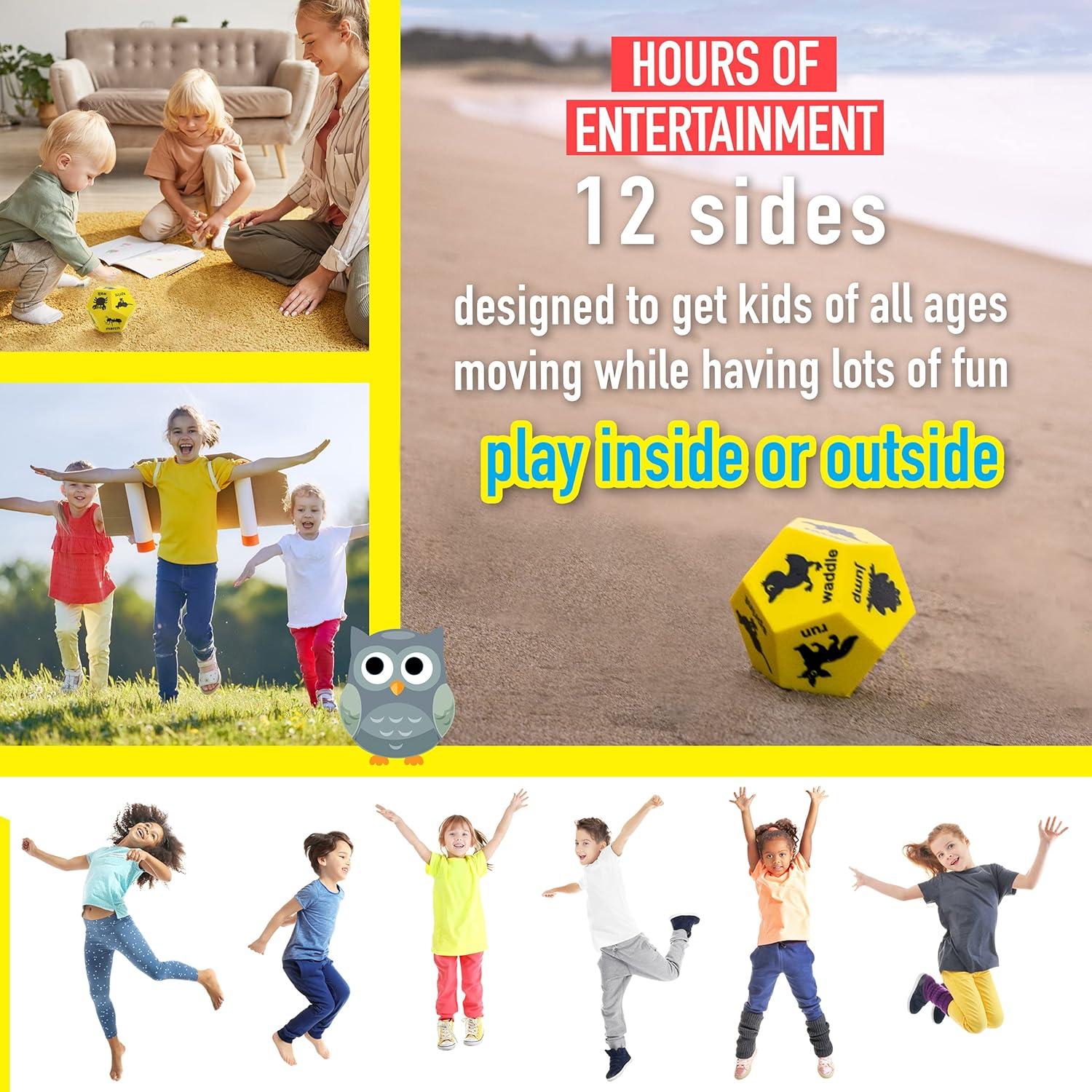 Dados de Animales y Anillos de Cinta Arcoíris - Juego Creativo para Niños