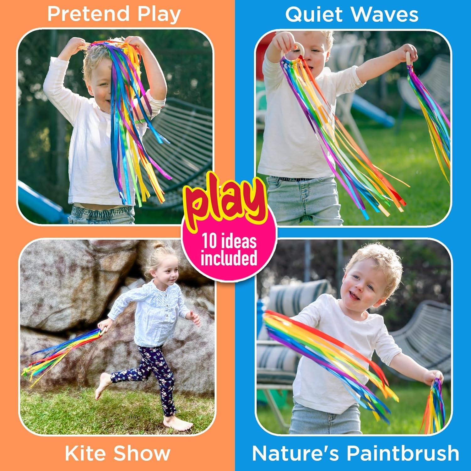 Dados de Animales y Anillos de Cinta Arcoíris - Juego Creativo para Niños