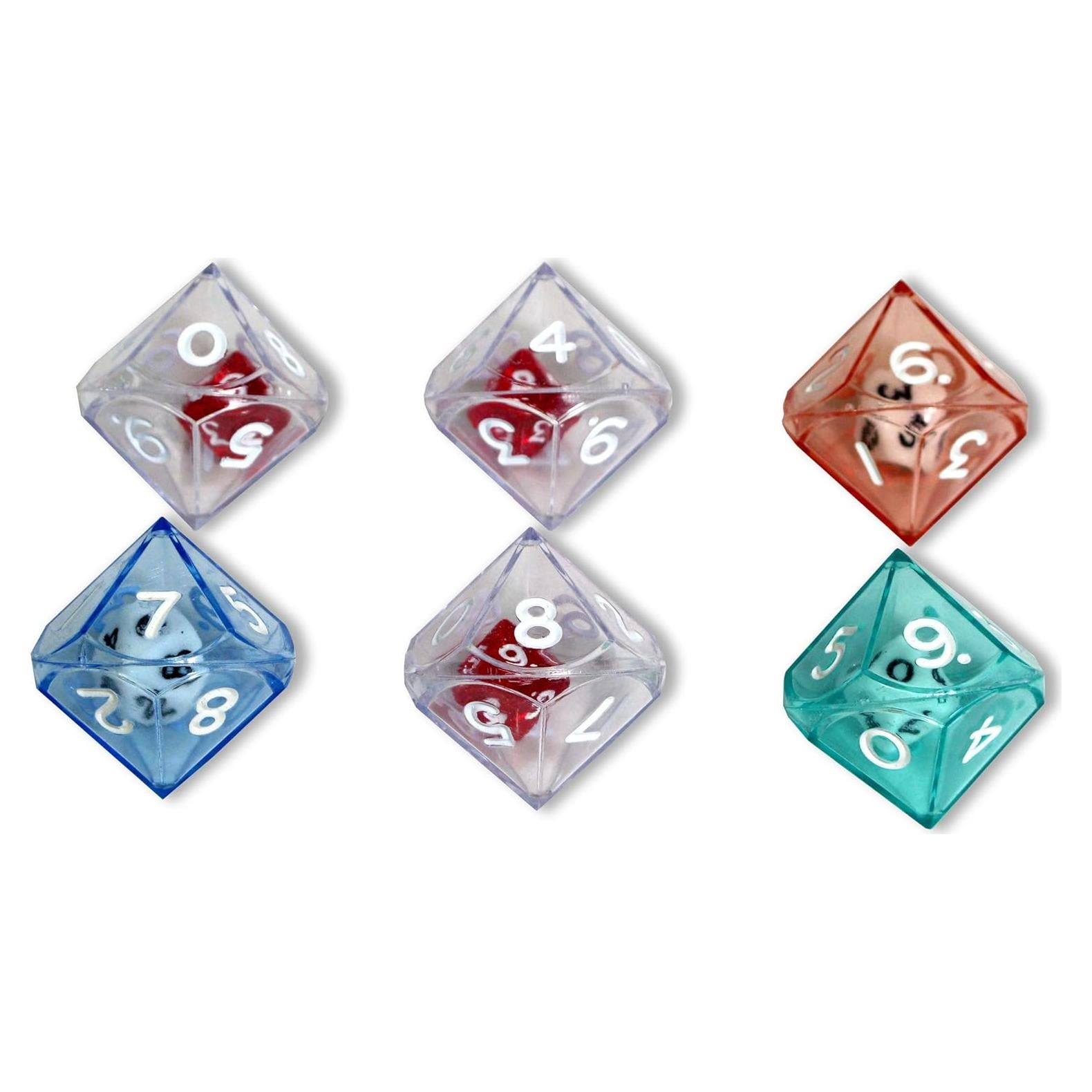 Dados de Juego Dobles de 10 Caras Koplow Games - Set de 6