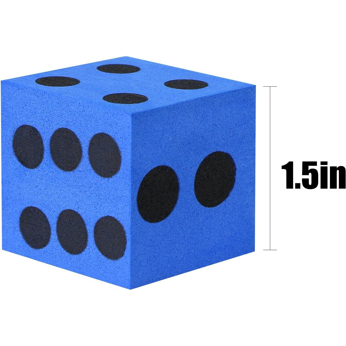 Juego de Dados de Espuma MIDELONG - 6 Cubos Coloridos 3.81 cm