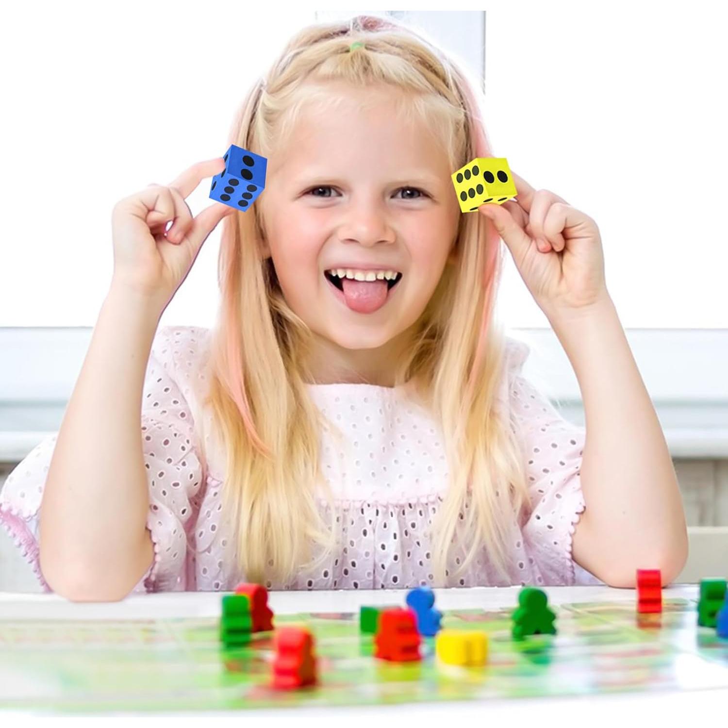 Juego de Dados de Espuma MIDELONG - 6 Cubos Coloridos 3.81 cm