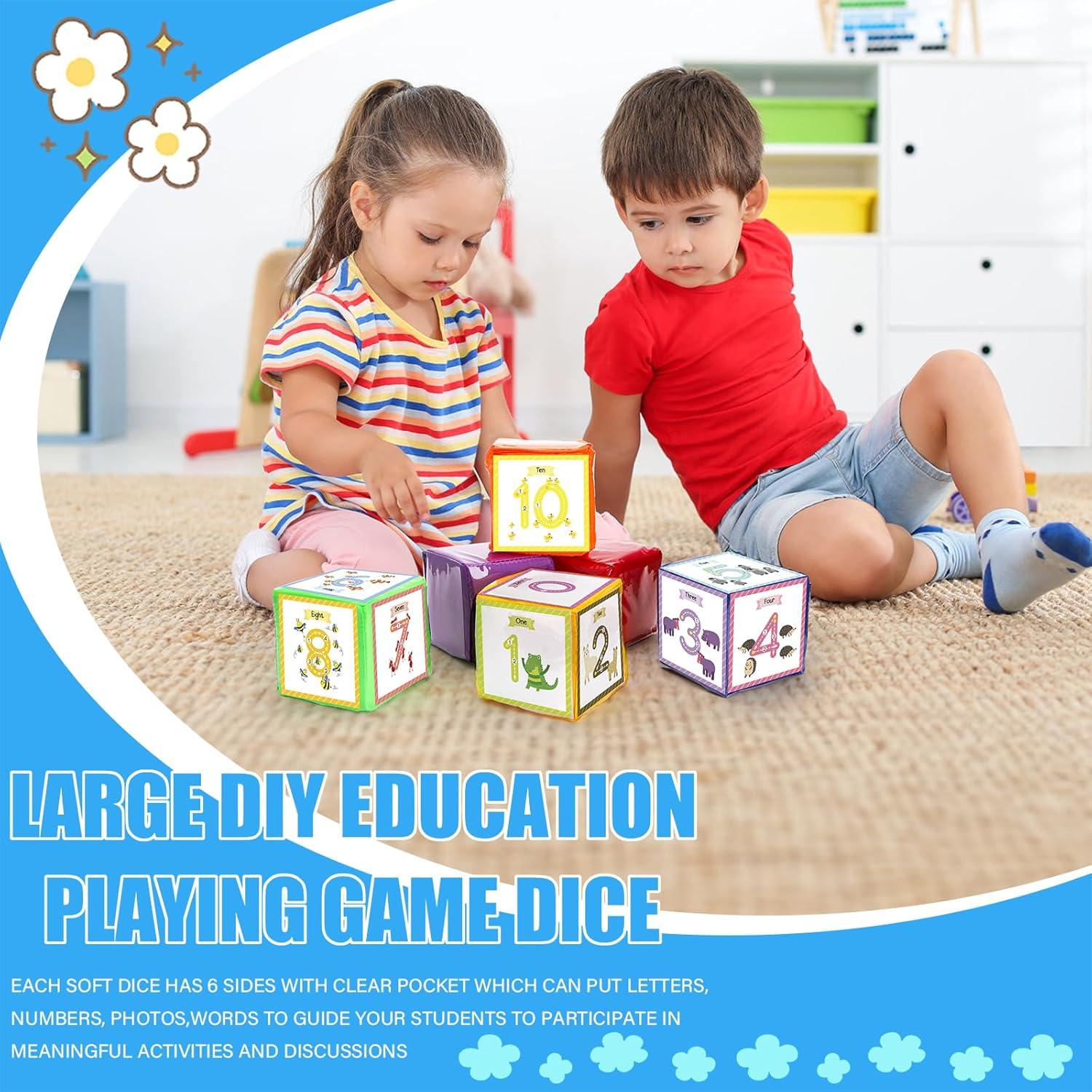 Dados de Juego Educativos Yesland 6 Piezas 9.9 cm Suaves