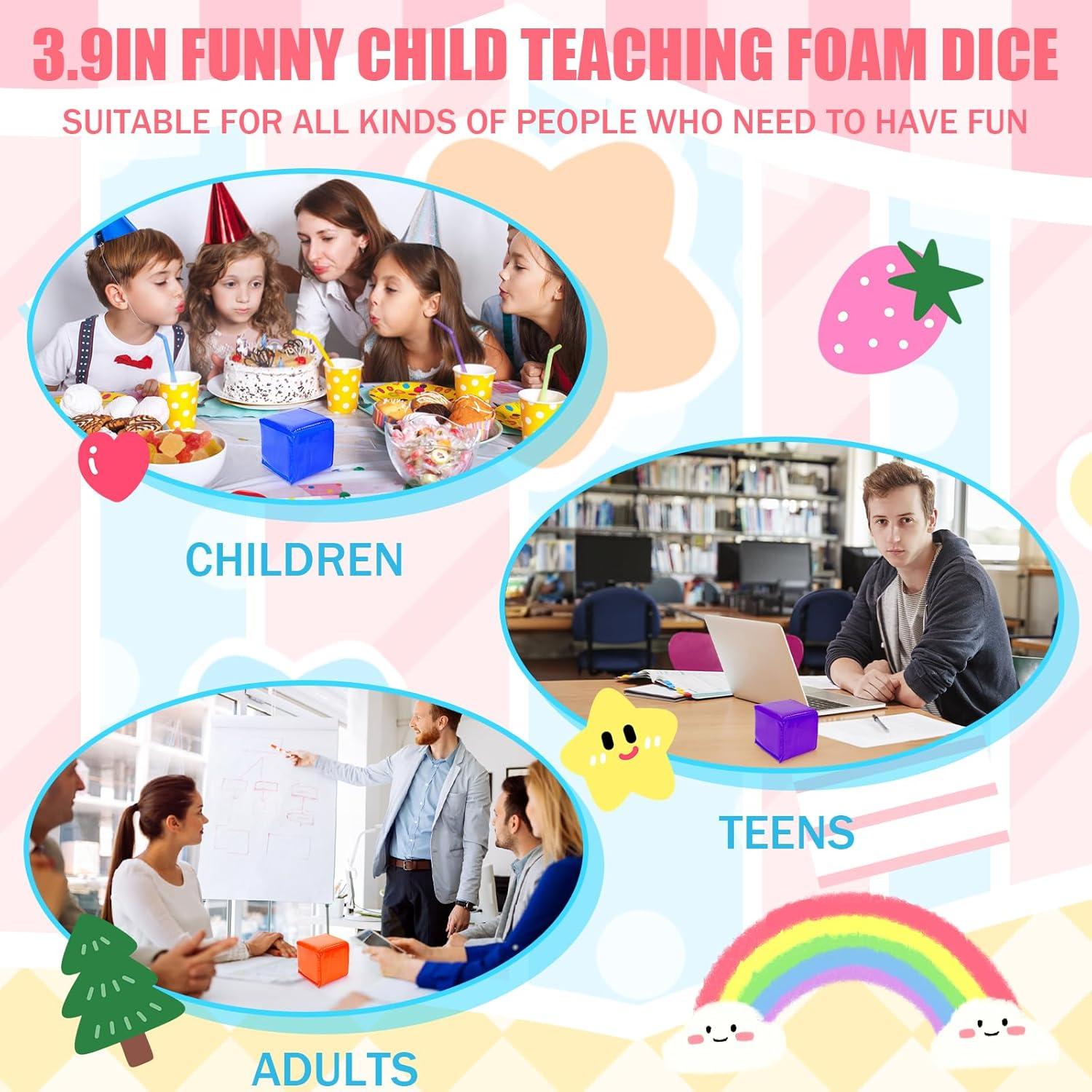 Dados de Juego Educativos Yesland 6 Piezas 9.9 cm Suaves