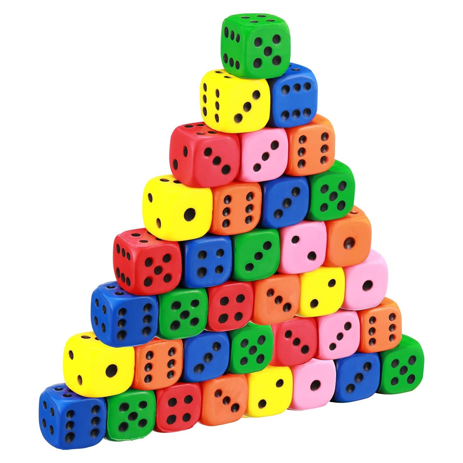 36 Dados de Espuma Coloridos Kasyat para Niños 3+ Años