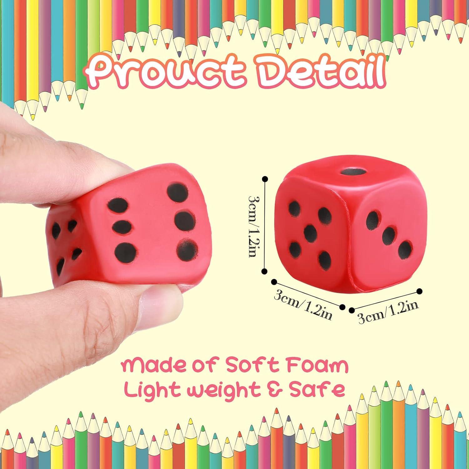 36 Dados de Espuma Coloridos Kasyat para Niños 3+ Años
