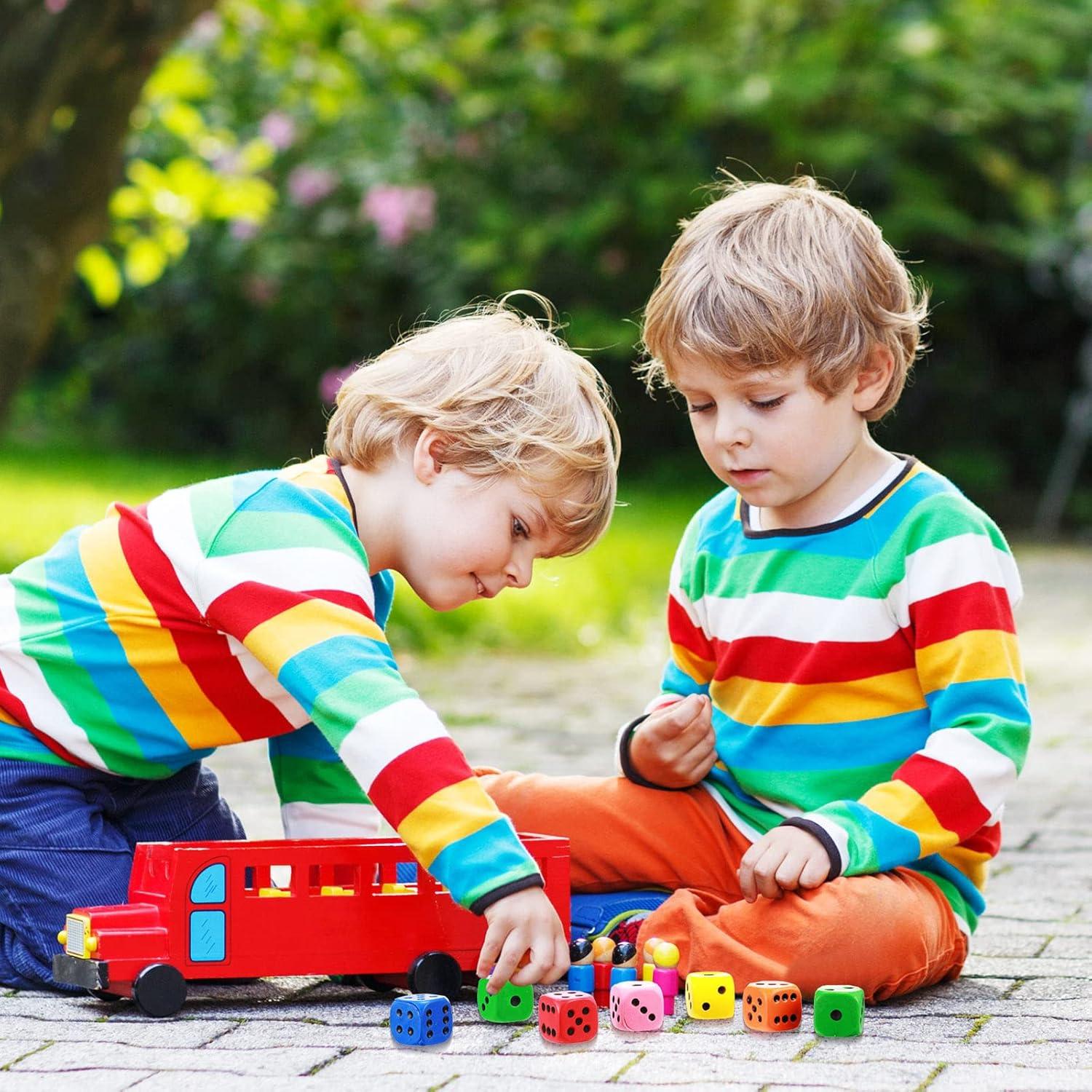 36 Dados de Espuma Coloridos Kasyat para Niños 3+ Años