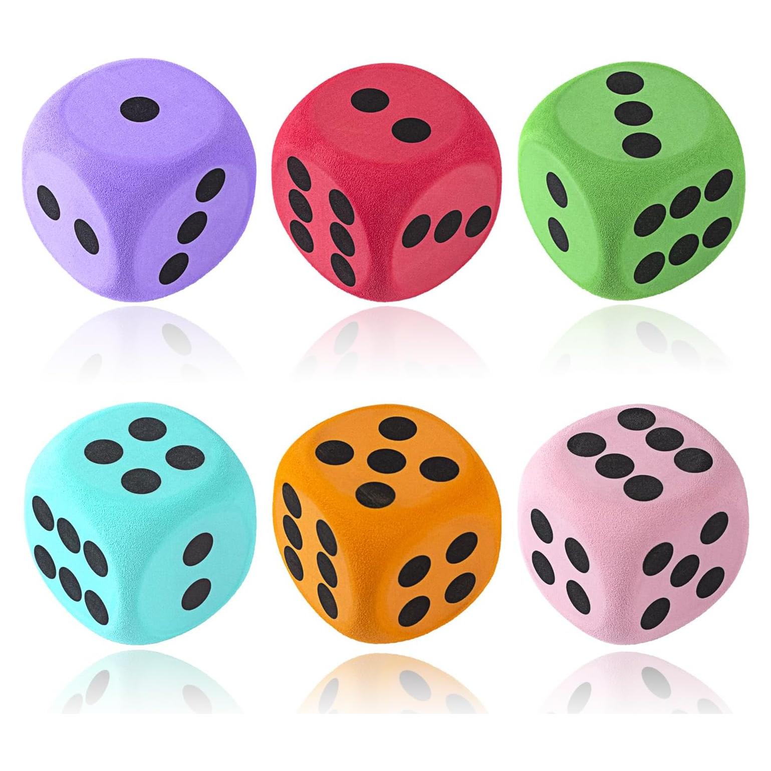 Dados de Espuma EVA 8 cm - 6 Piezas Juguete Educativo