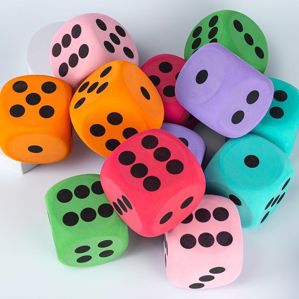 Dados de Espuma EVA 8 cm - 6 Piezas Juguete Educativo