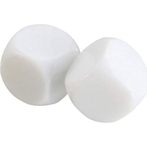 40 Dados en Blanco 16mm HLLMX para Juegos DIY y Enseñanza