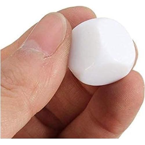 40 Dados en Blanco 16mm HLLMX para Juegos DIY y Enseñanza