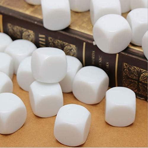 40 Dados en Blanco 16mm HLLMX para Juegos DIY y Enseñanza