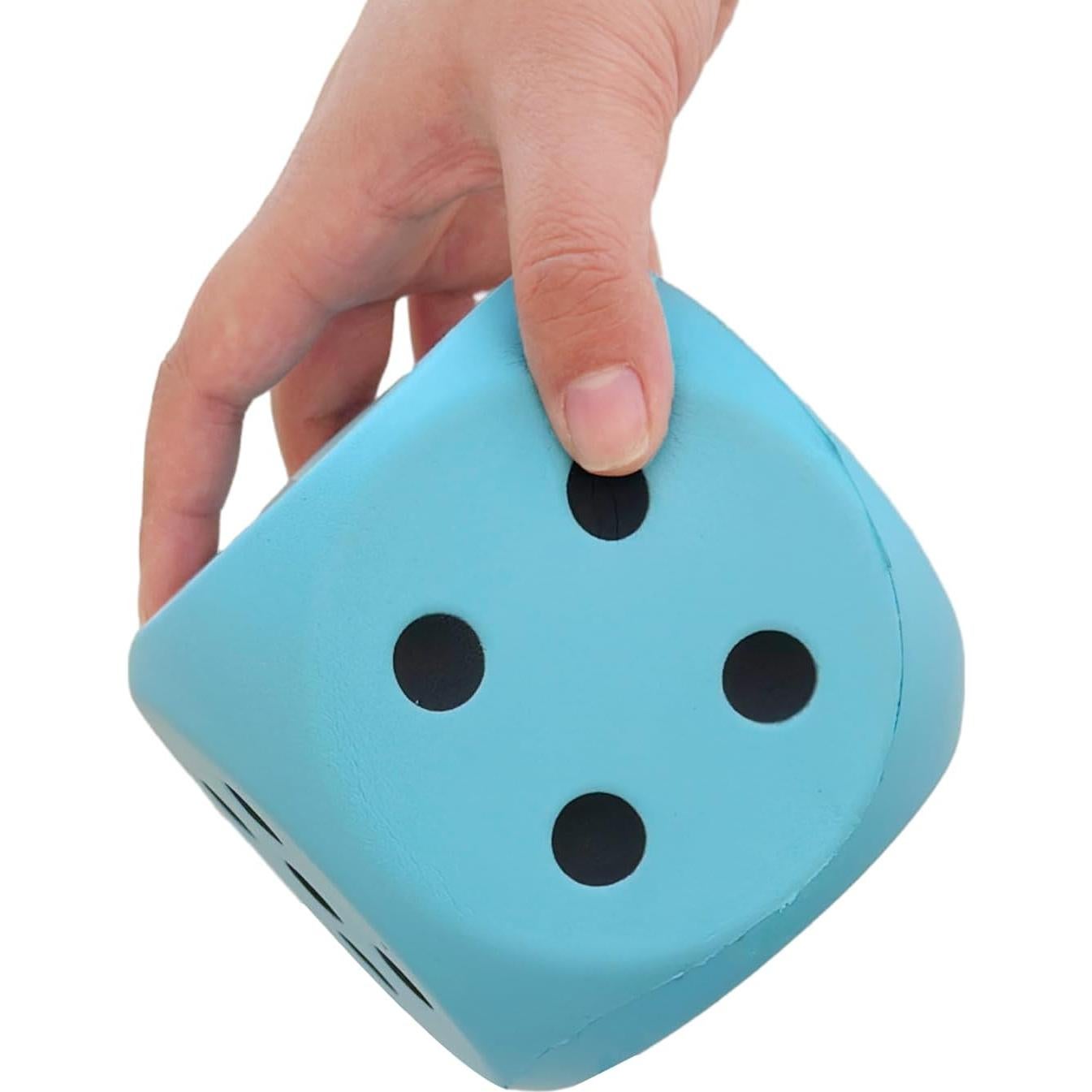 Pelota Antiestrés Dado Funnysquee 9.9 cm Azul Suerte