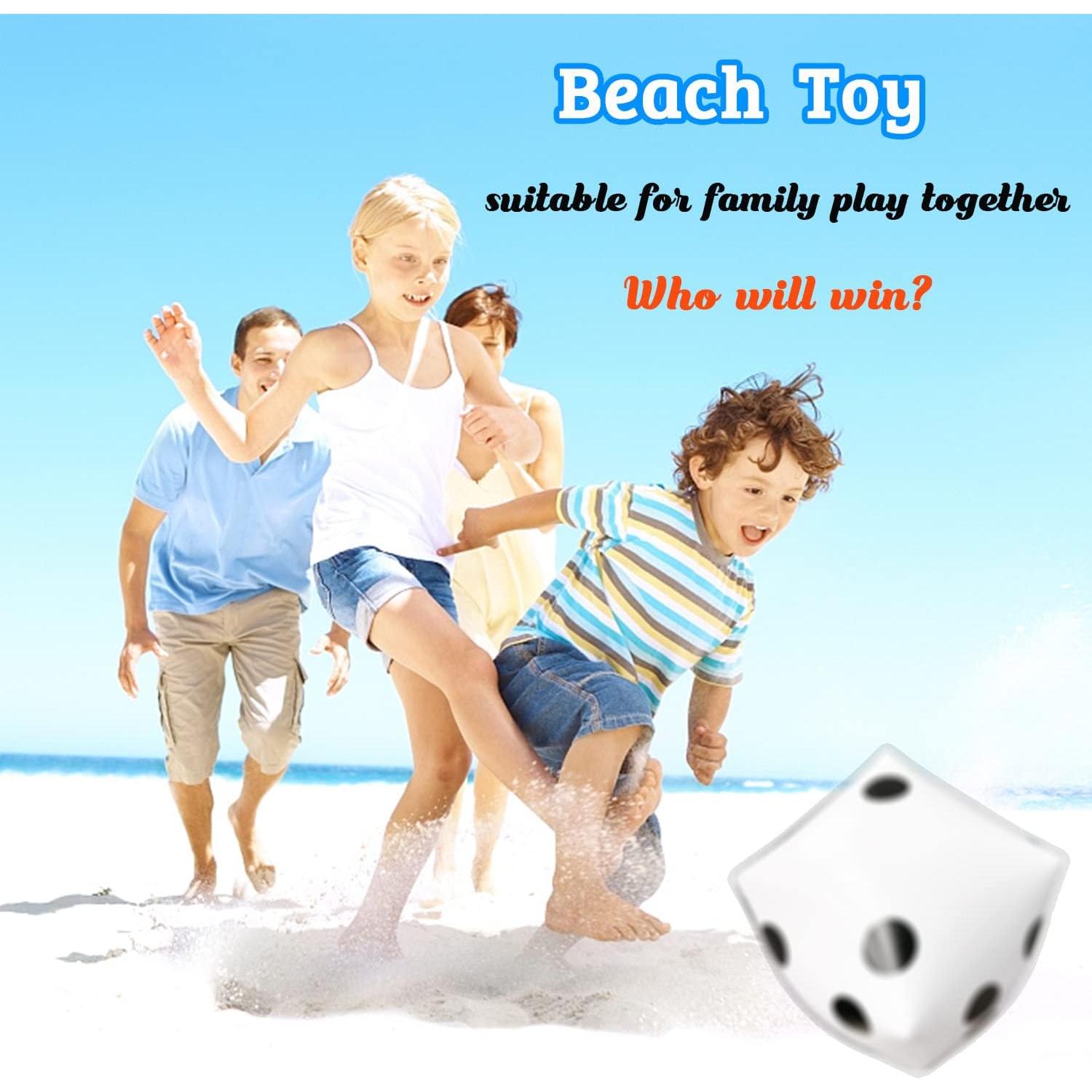 Paquete de 3 Dados Inflables Jumbo Dshengoo 34.8 cm para Juegos