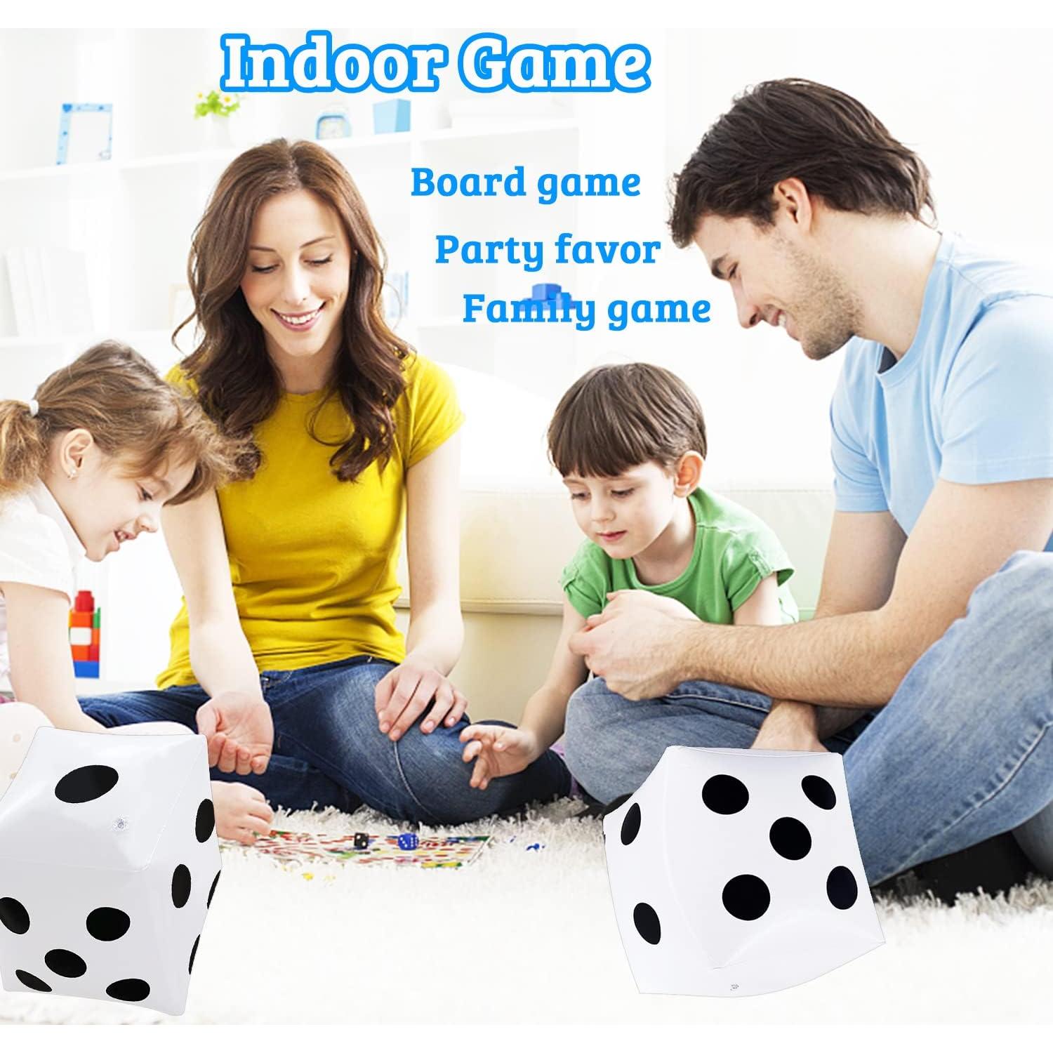 Paquete de 3 Dados Inflables Jumbo Dshengoo 34.8 cm para Juegos