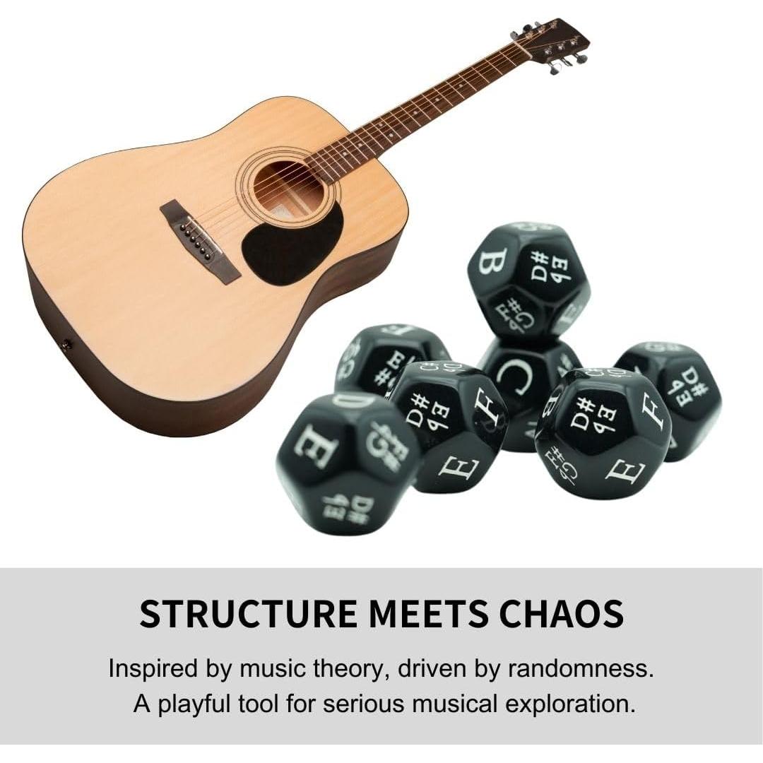 Juego de Dados Musicales Funeishi - 7 Dados D12 con Notas