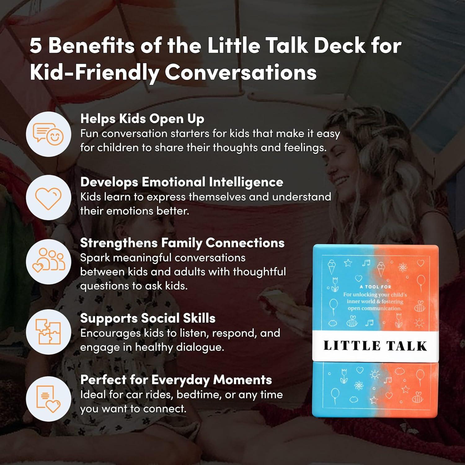 Tarjetas de Conversación BestSelf Little Talk para Niños 4-12