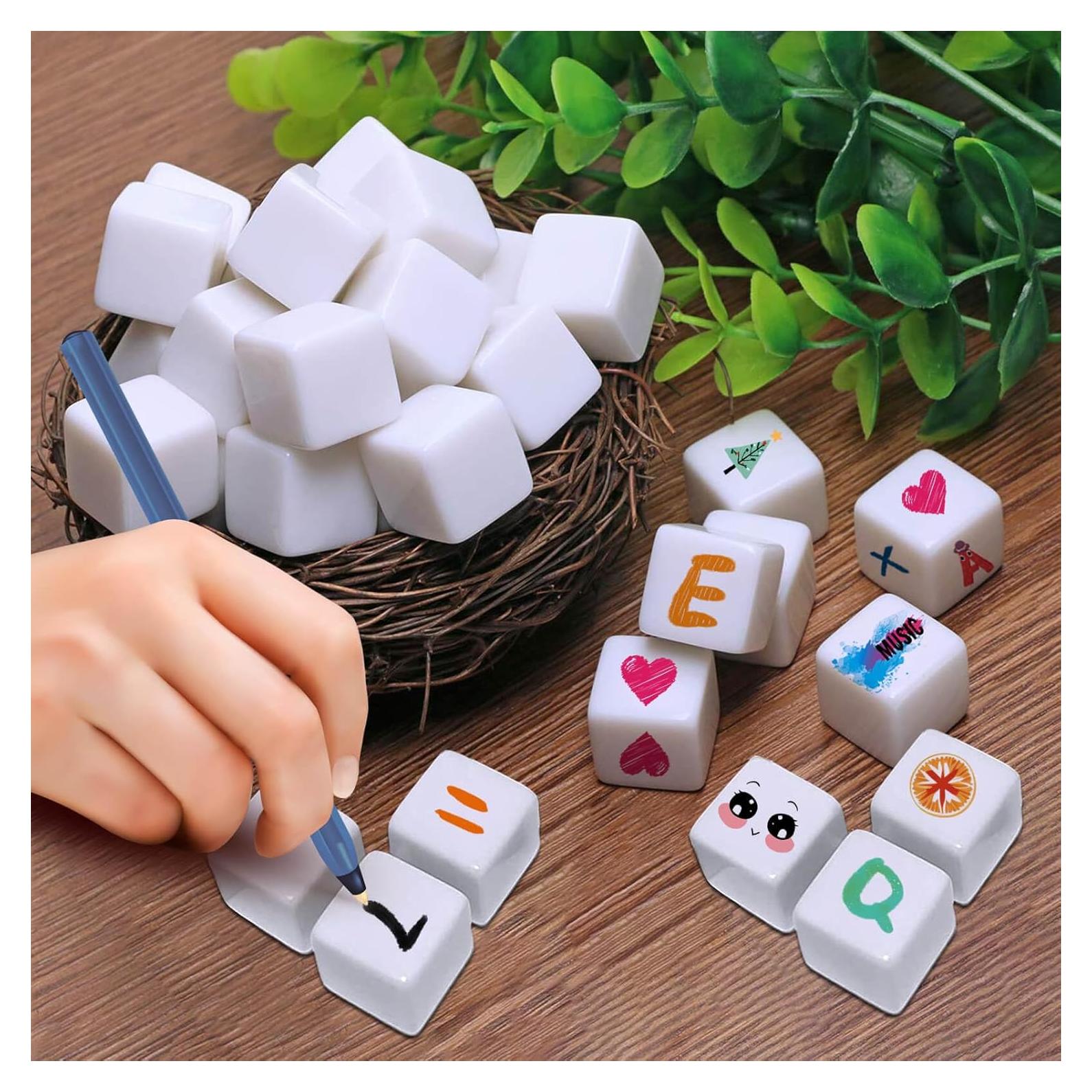Dados en blanco 16mm CUNGLIN 50 PCS personalizables
