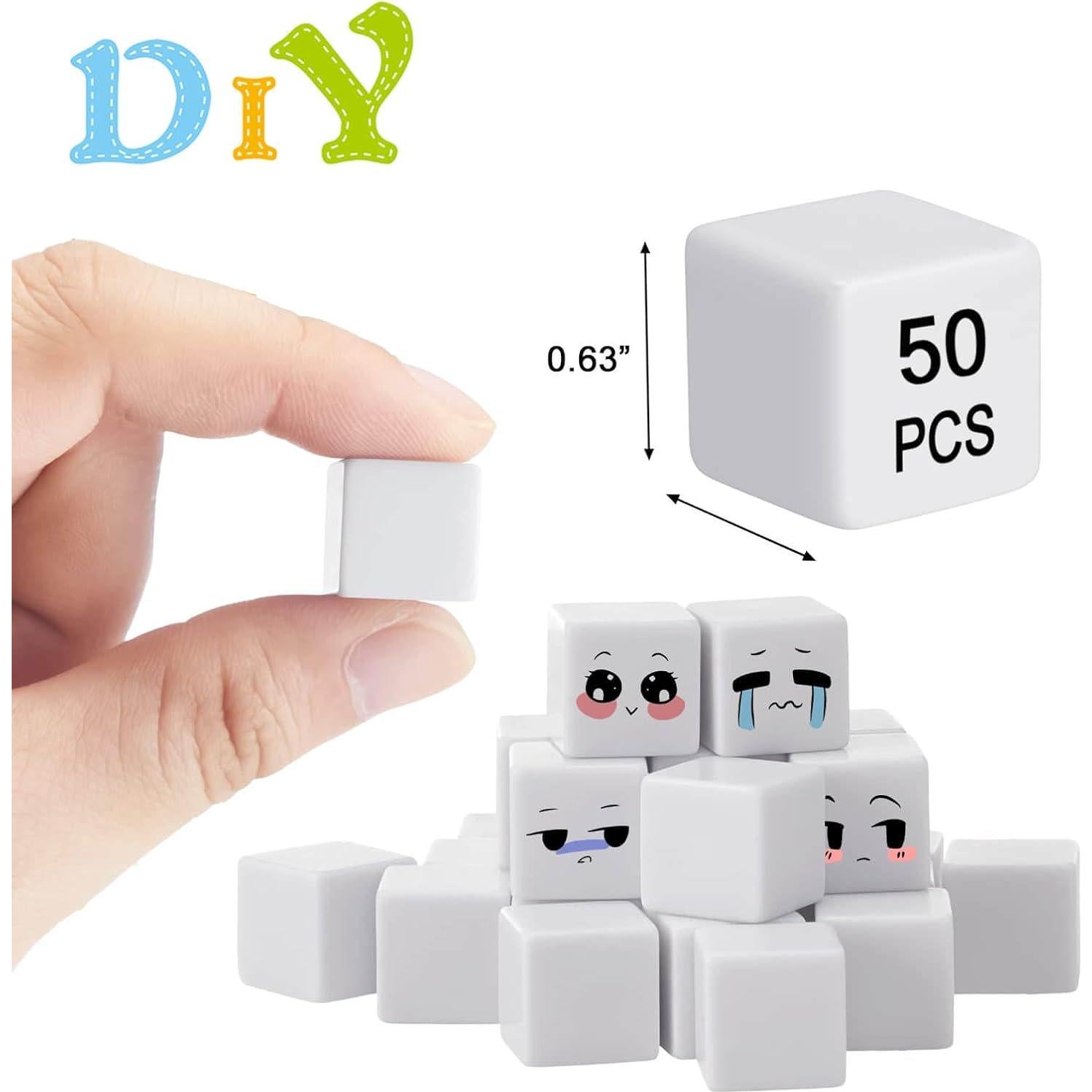 Dados en blanco 16mm CUNGLIN 50 PCS personalizables