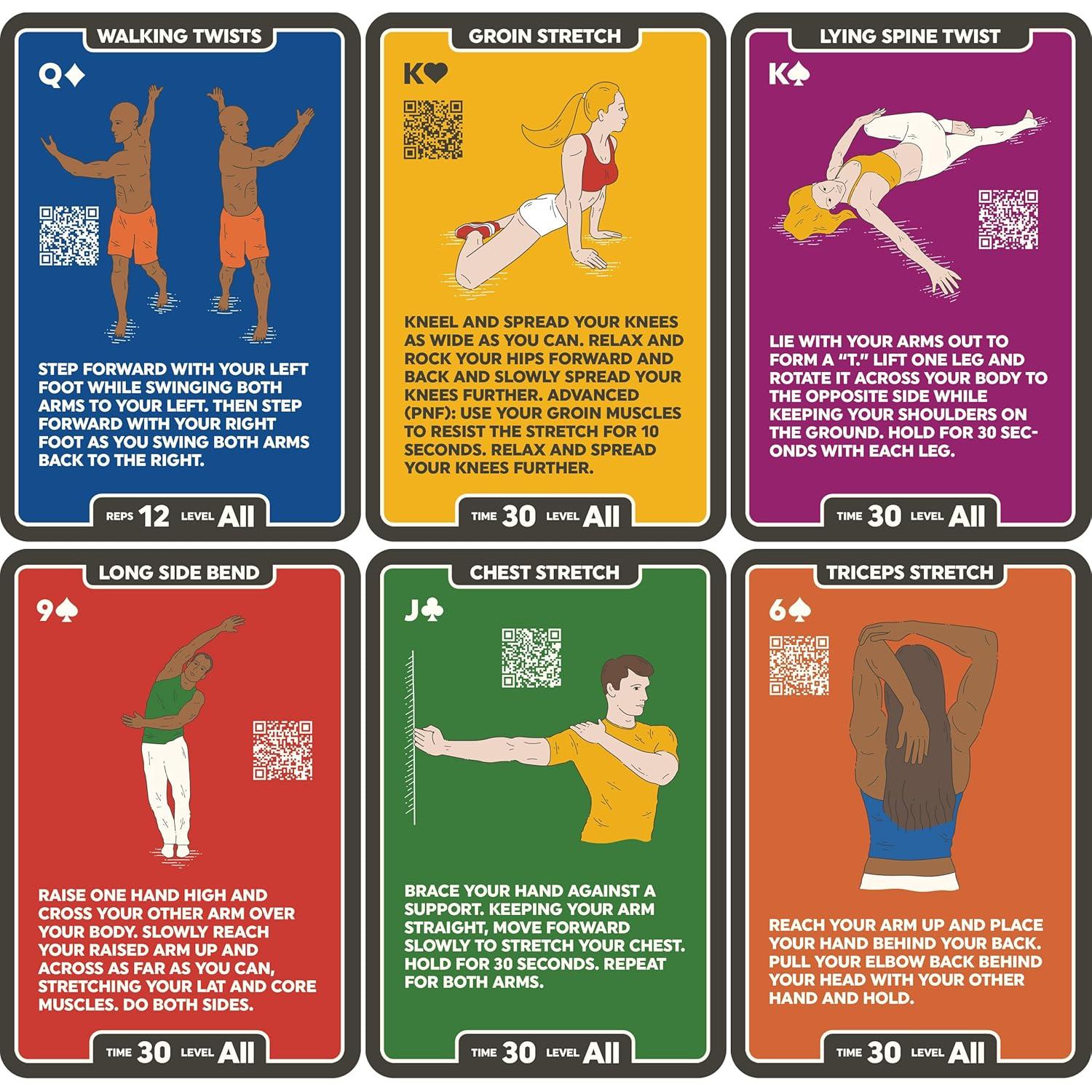 Tarjetas de Ejercicio de Flexibilidad Stack 52 - 52 Estiramientos