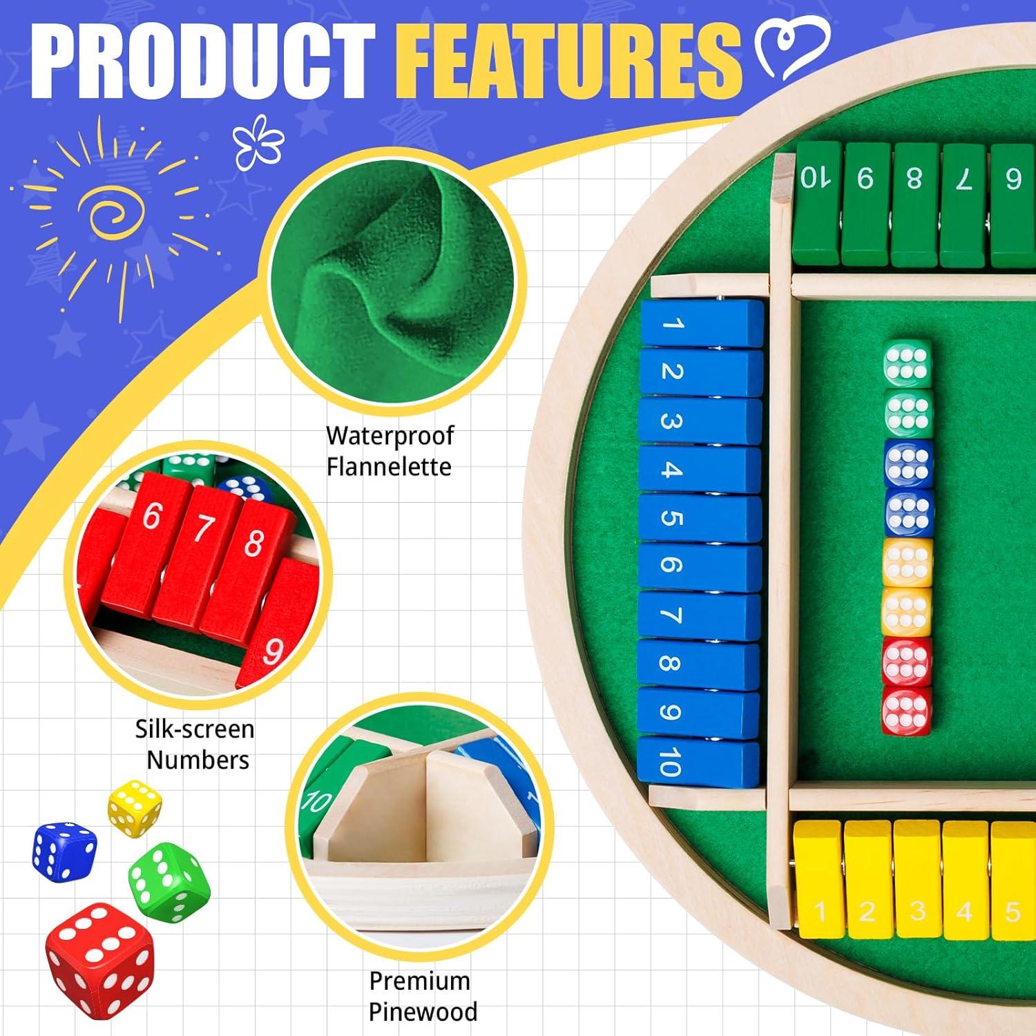 Juego de Mesa Cierra La Caja Nicecho - 8 Dados Multicolor