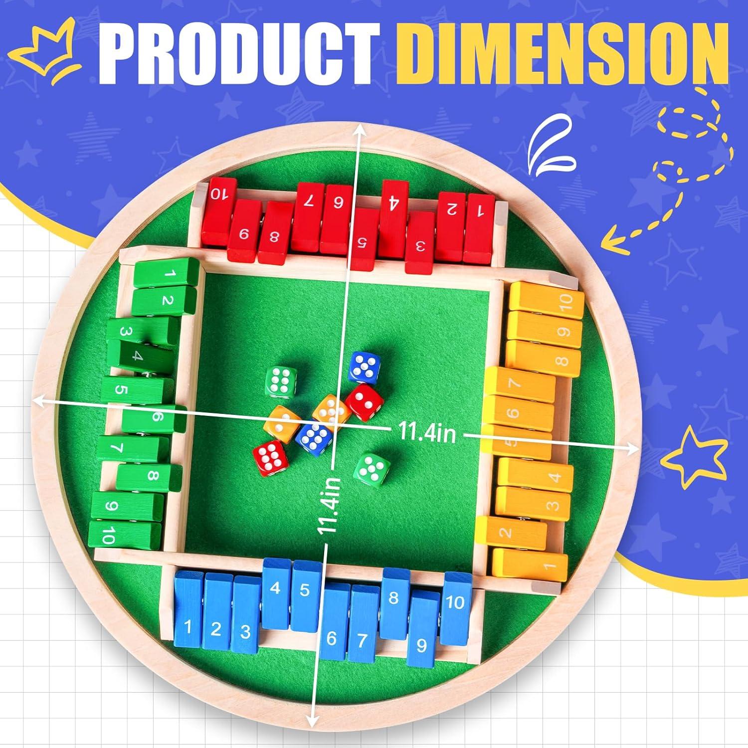Juego de Mesa Cierra La Caja Nicecho - 8 Dados Multicolor