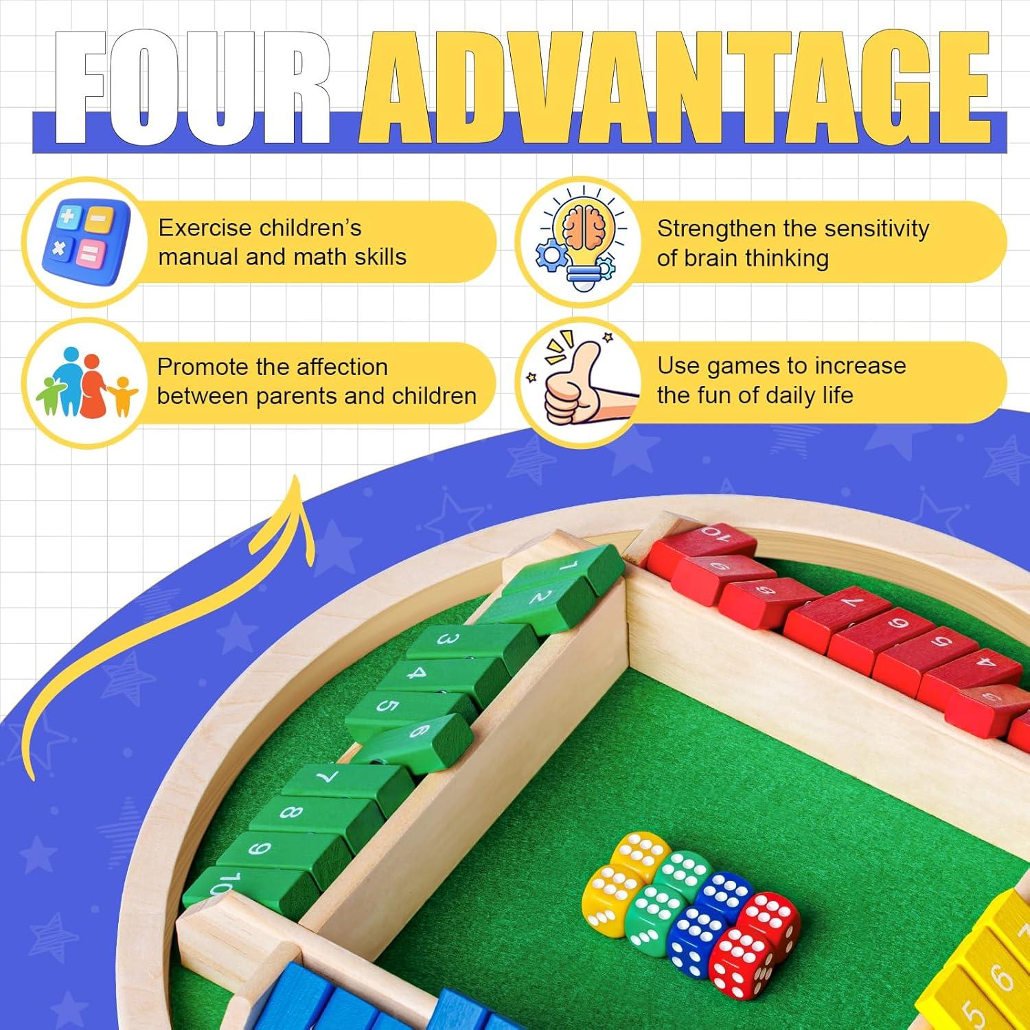 Juego de Mesa Cierra La Caja Nicecho - 8 Dados Multicolor