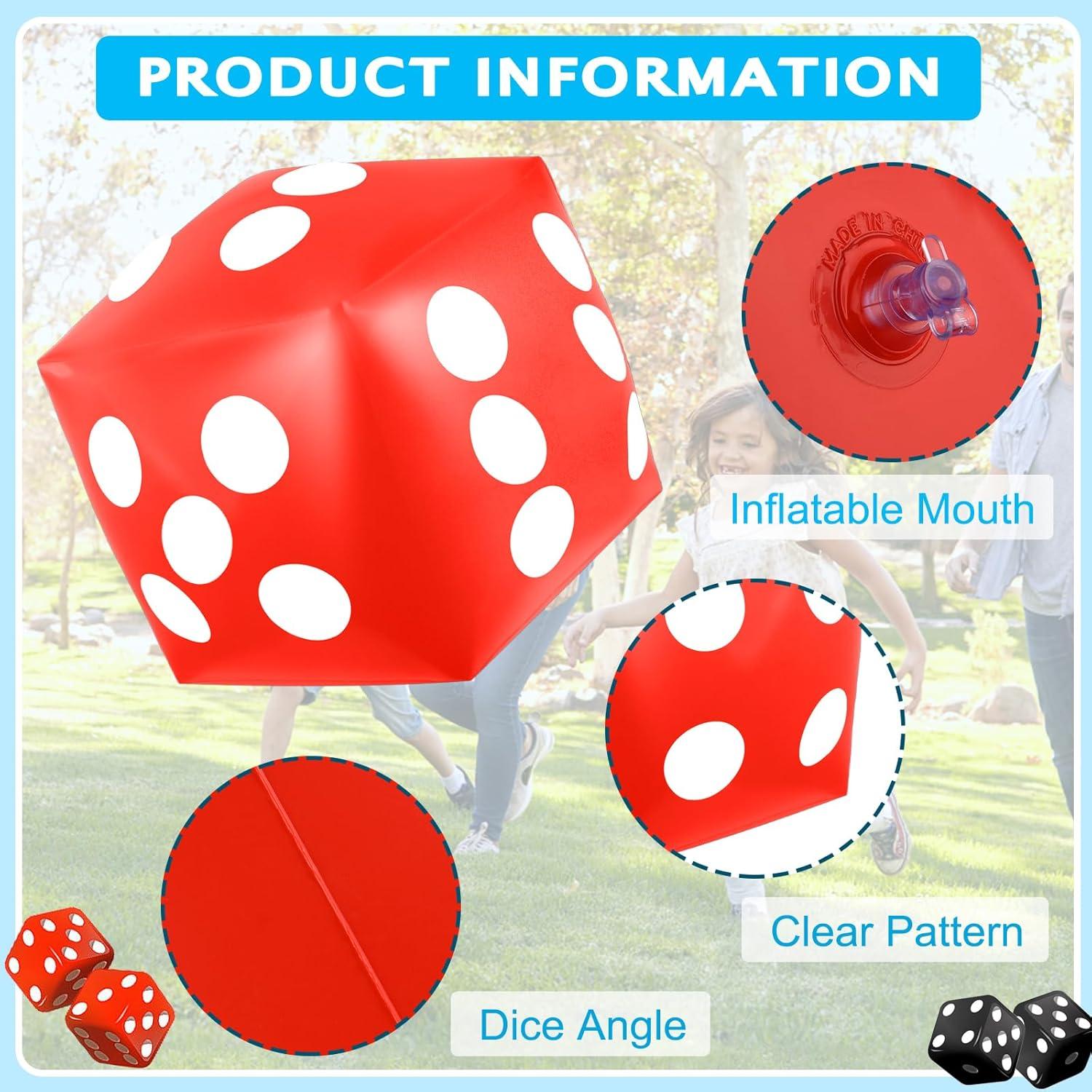Juego de Dados Inflables Gigantes 3 Piezas 32 cm SAYAYA