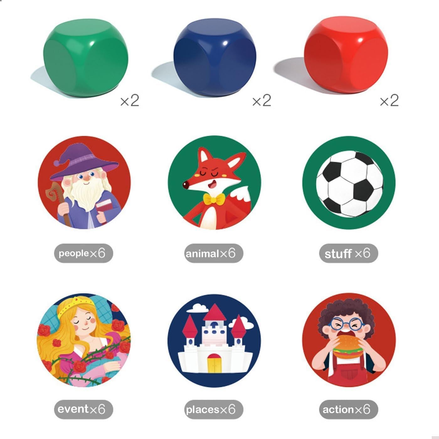 Story Cubes Dados Mbarbs | Juego de Narración Creativa 1+ Jugadores