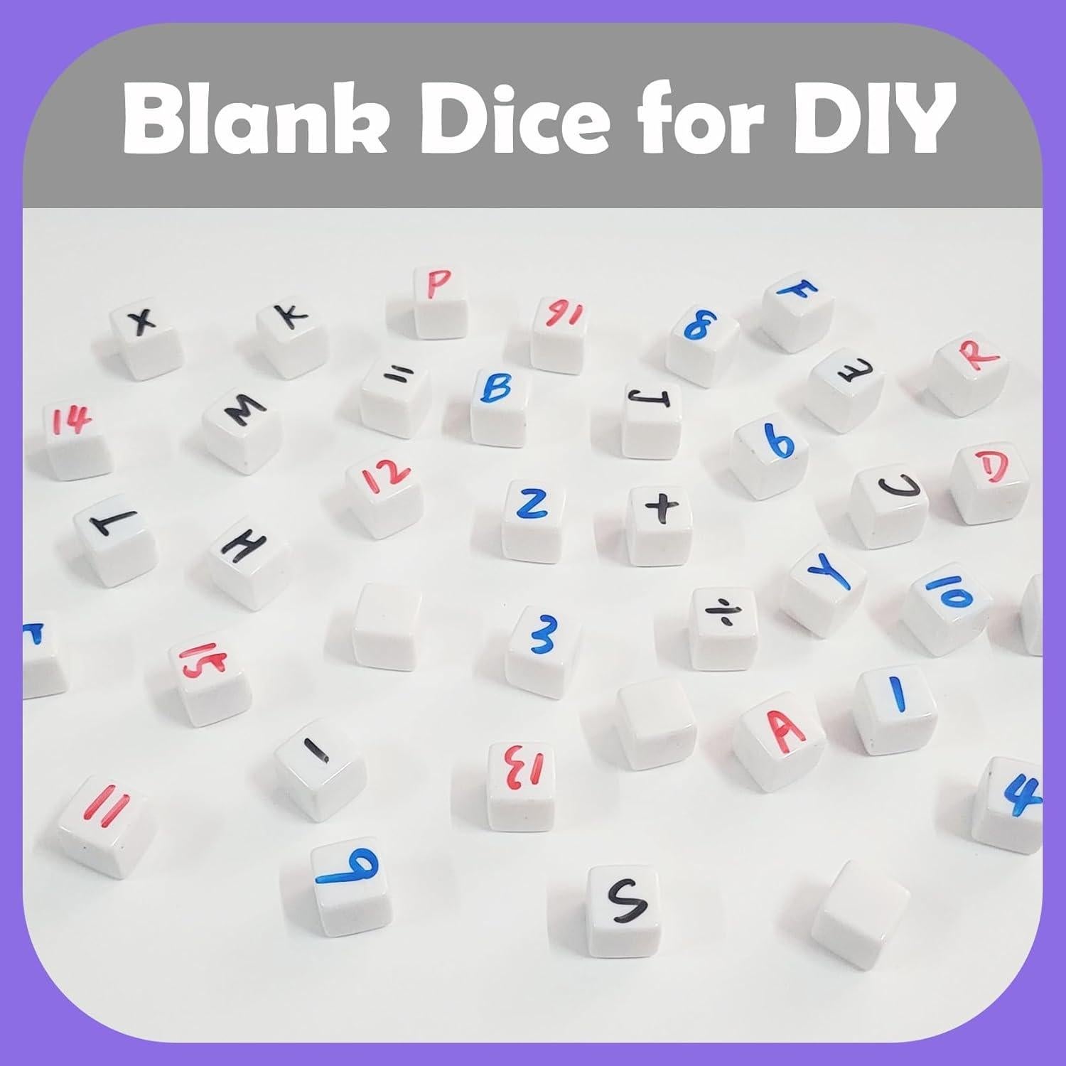 60 Dados en Blanco 16MM AiFanS para Juegos y DIY