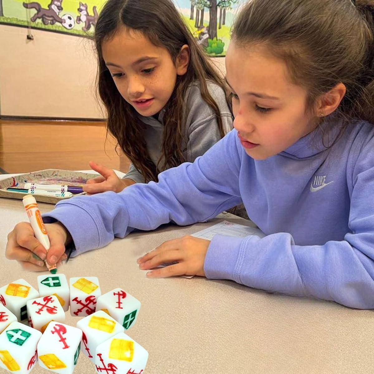 60 Dados en Blanco 16MM AiFanS para Juegos y DIY