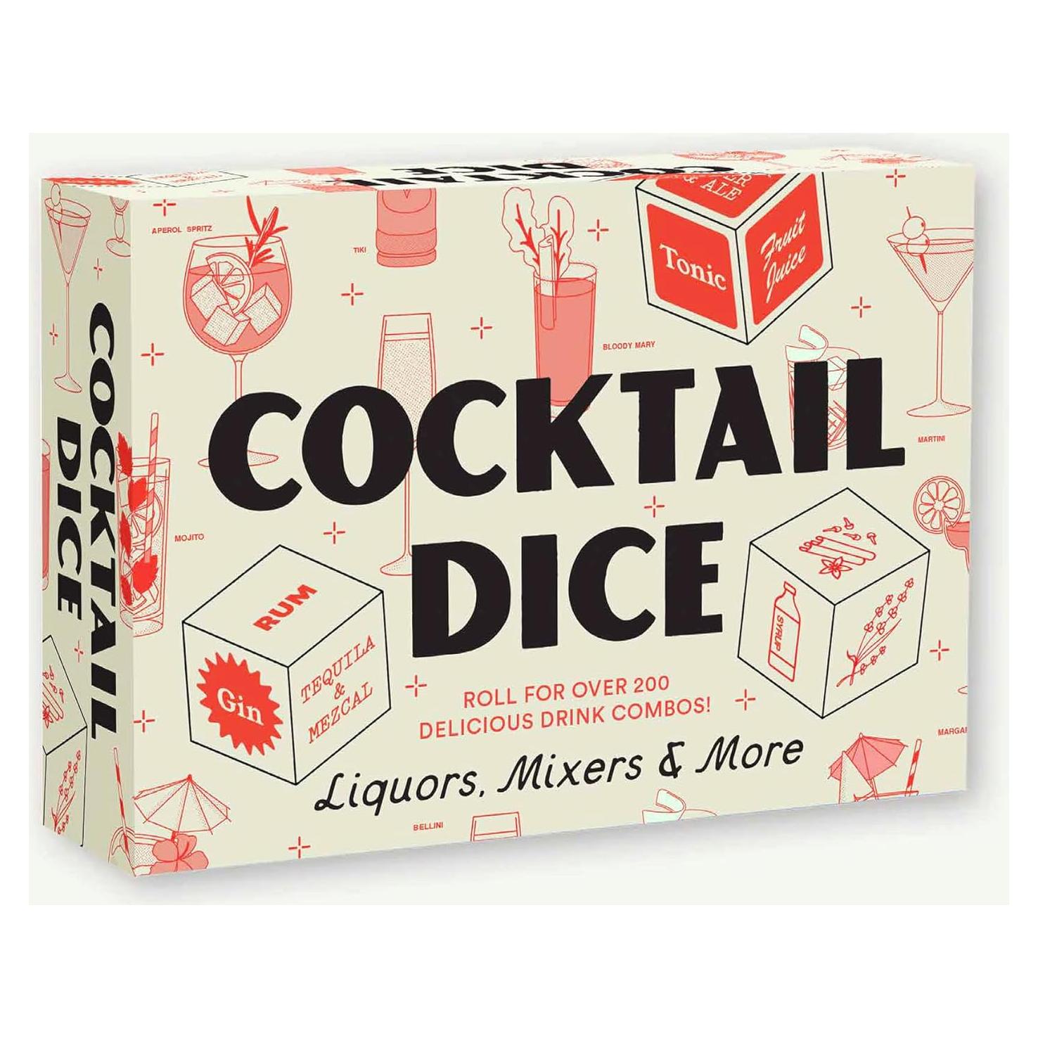 Dados de cóctel Chronicle Books - 3 dados + folleto 32 pgs